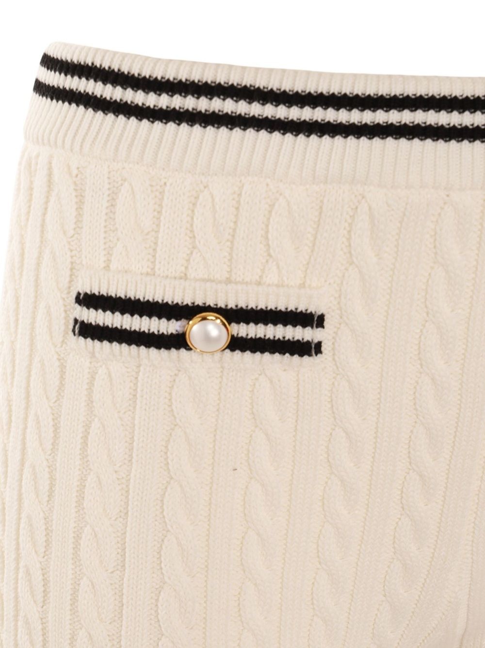 cable-knit shorts - 3