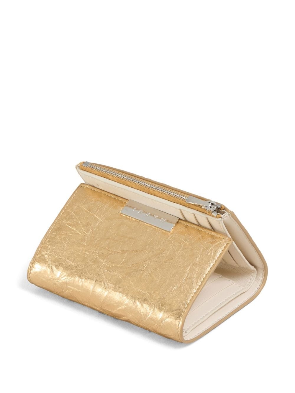 Prisma tri-fold metallic leather wallet - 4