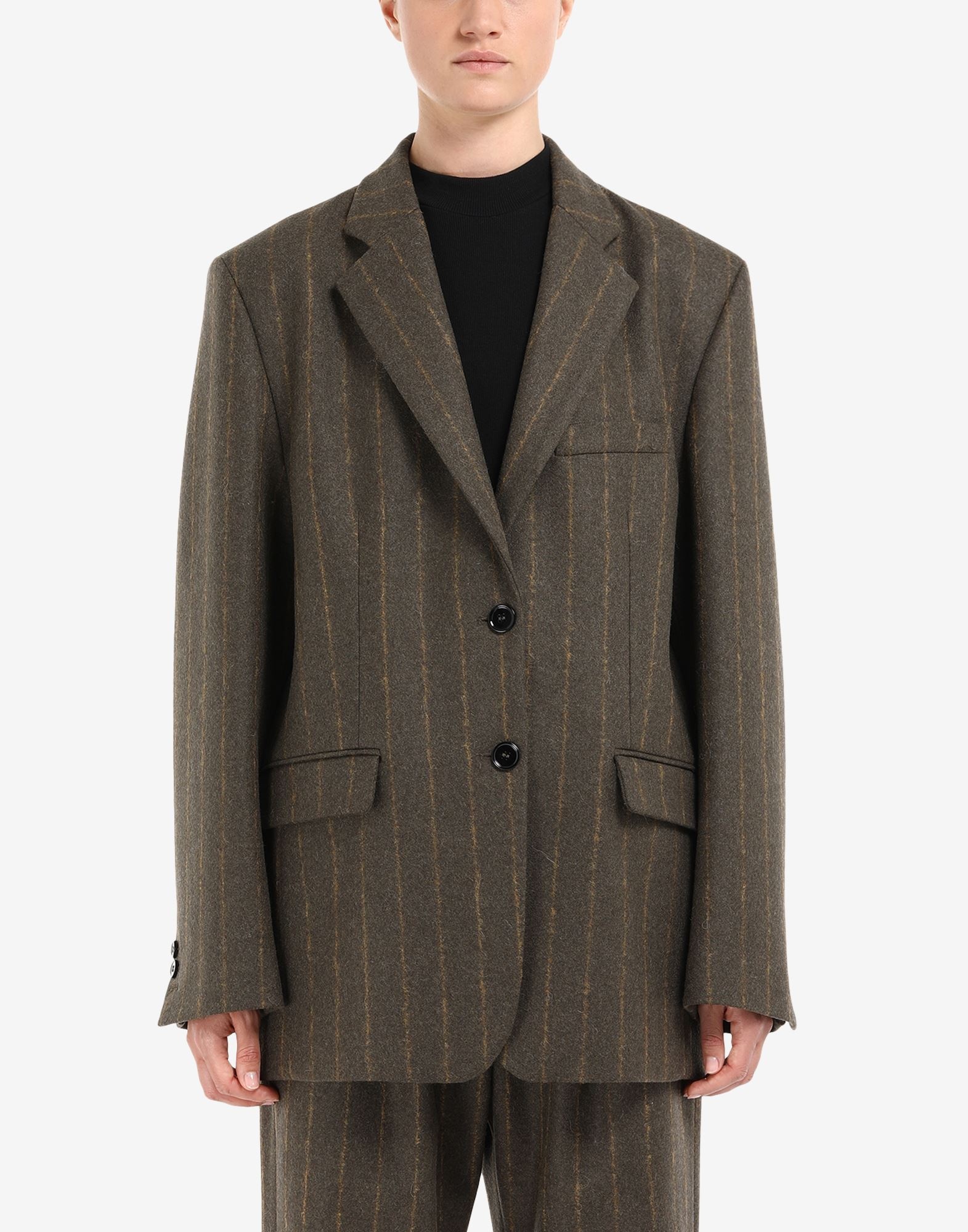Stripe felt blazer - 5