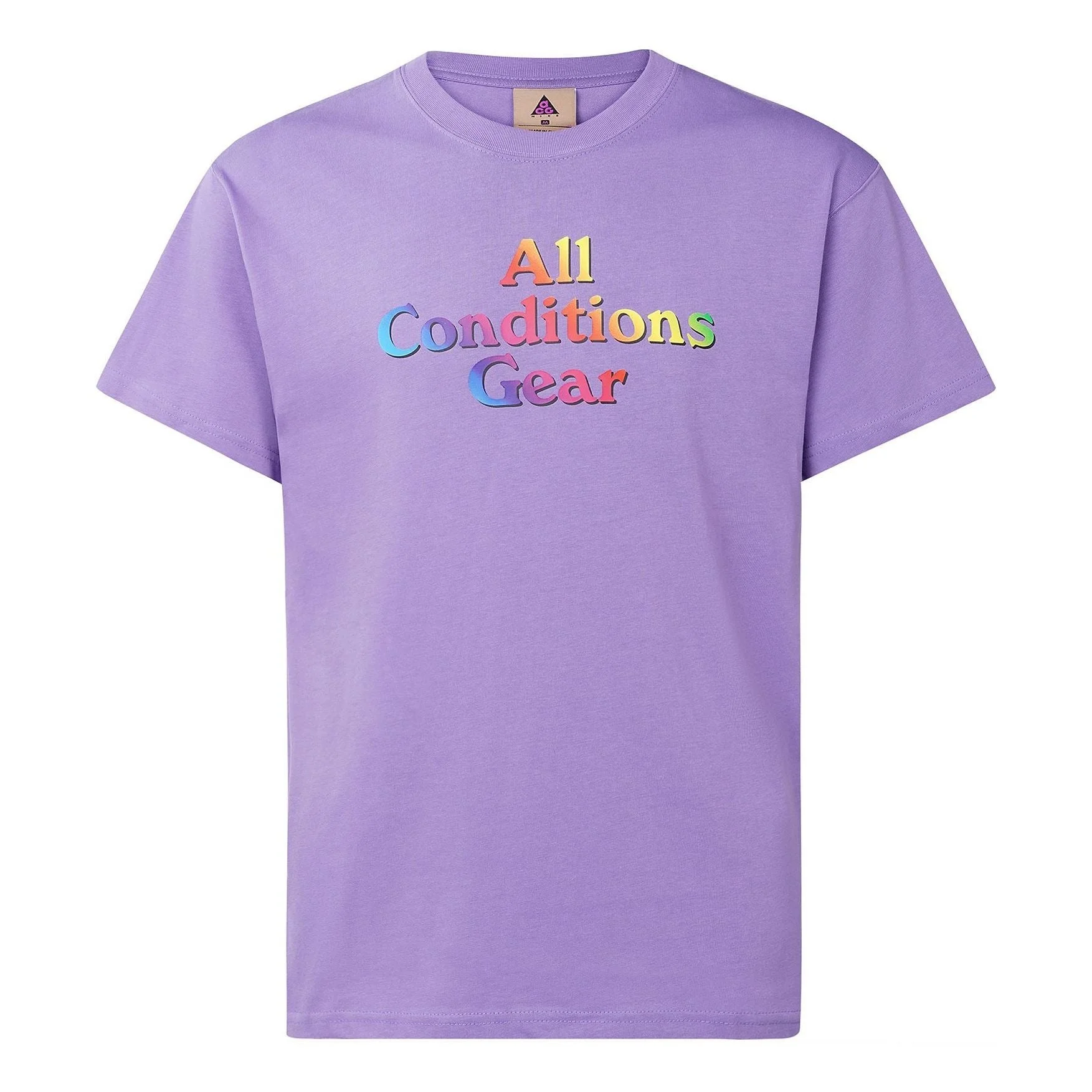 Nike ACG Alphabet Logo Casual Short Sleeve Couple Style Purple CV7548-583 - 1