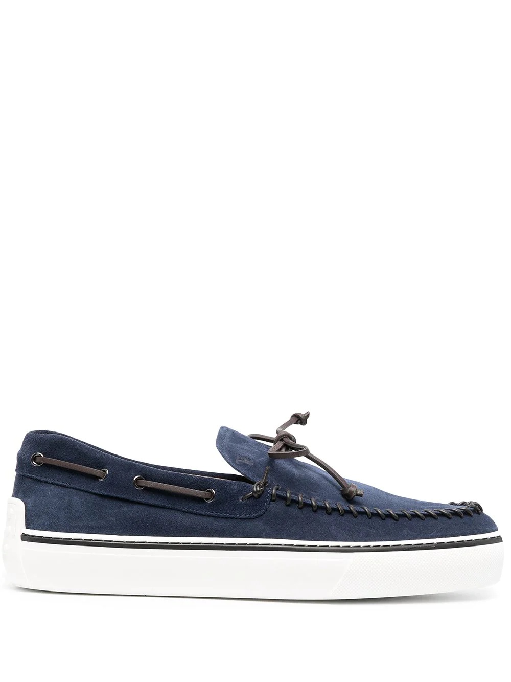 suede lace-up loafers - 1