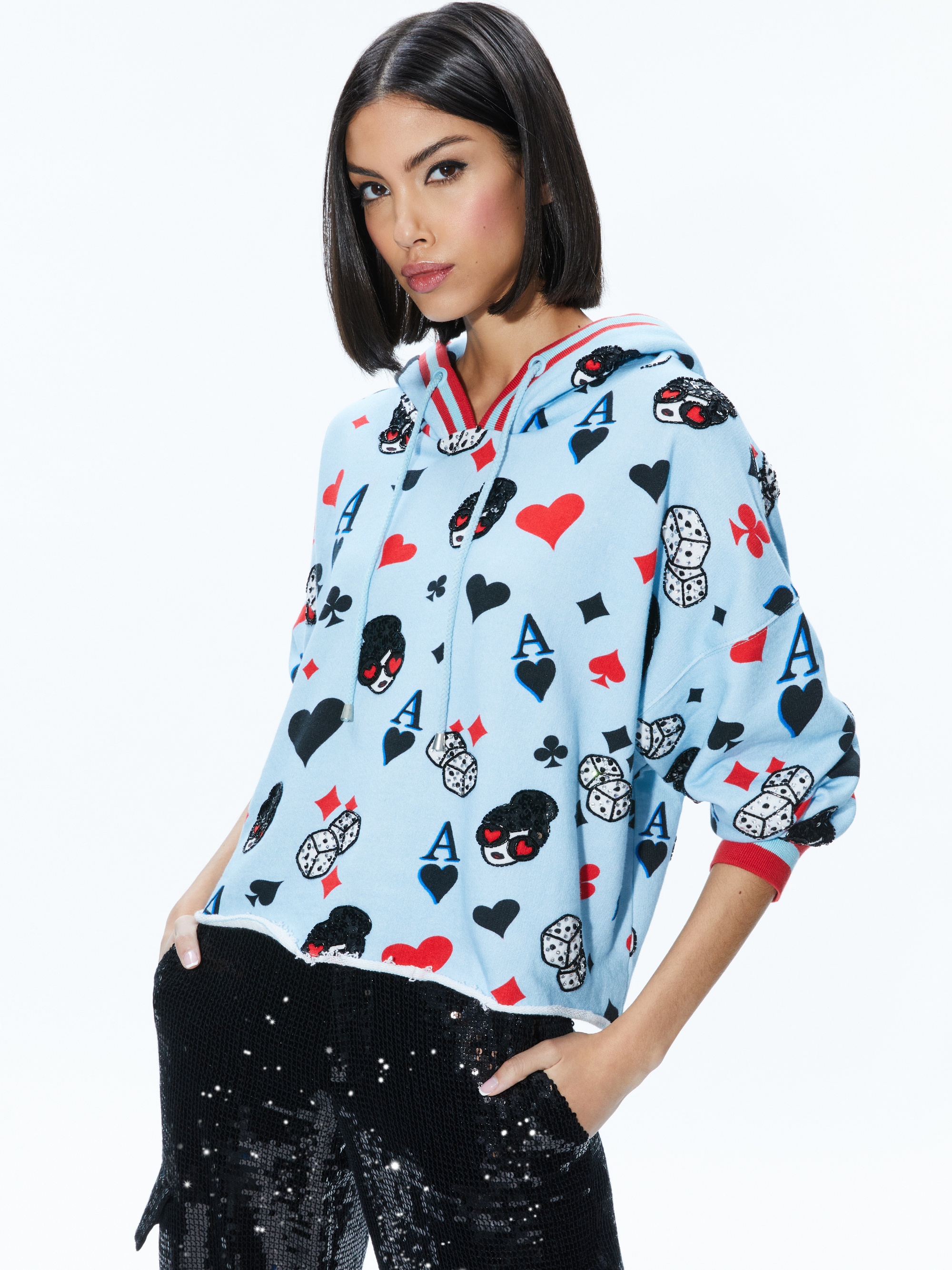 SUNNY BOXY CROPPED HOODIE - 1