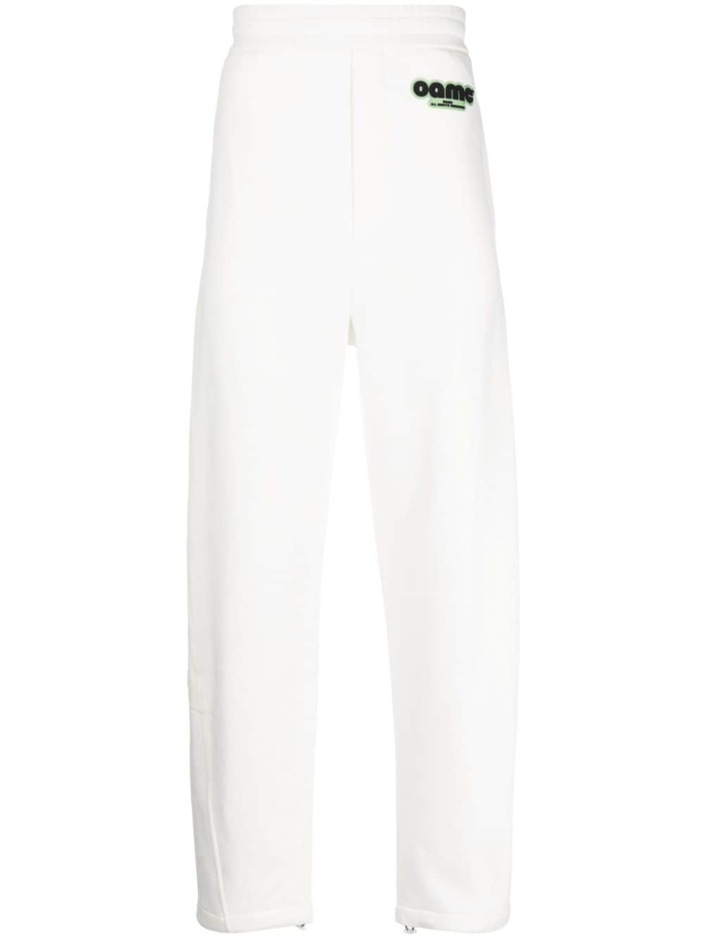logo-patch cotton track pants - 2
