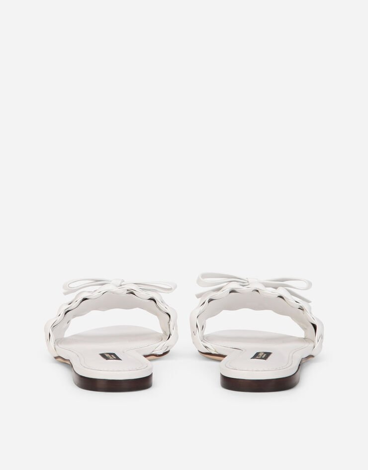 Woven nappa leather sliders - 3