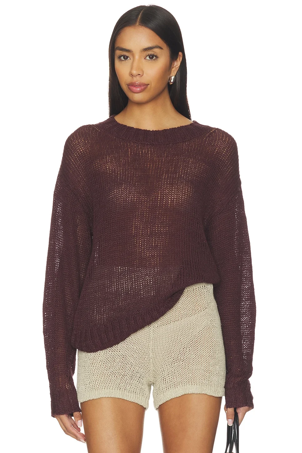 Linen Open Knit Crewneck - 1