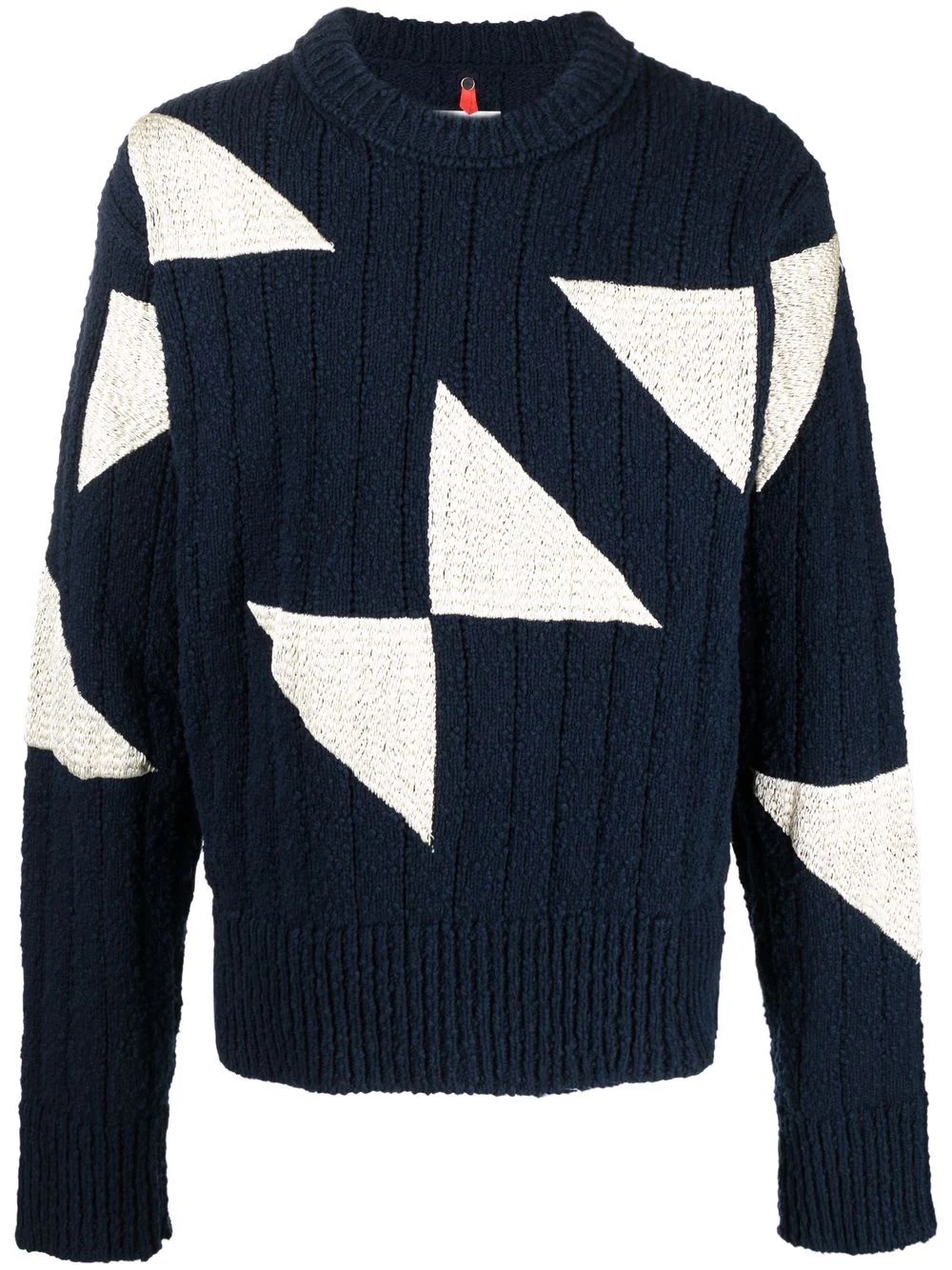 geometric crew-neck jumper - 1