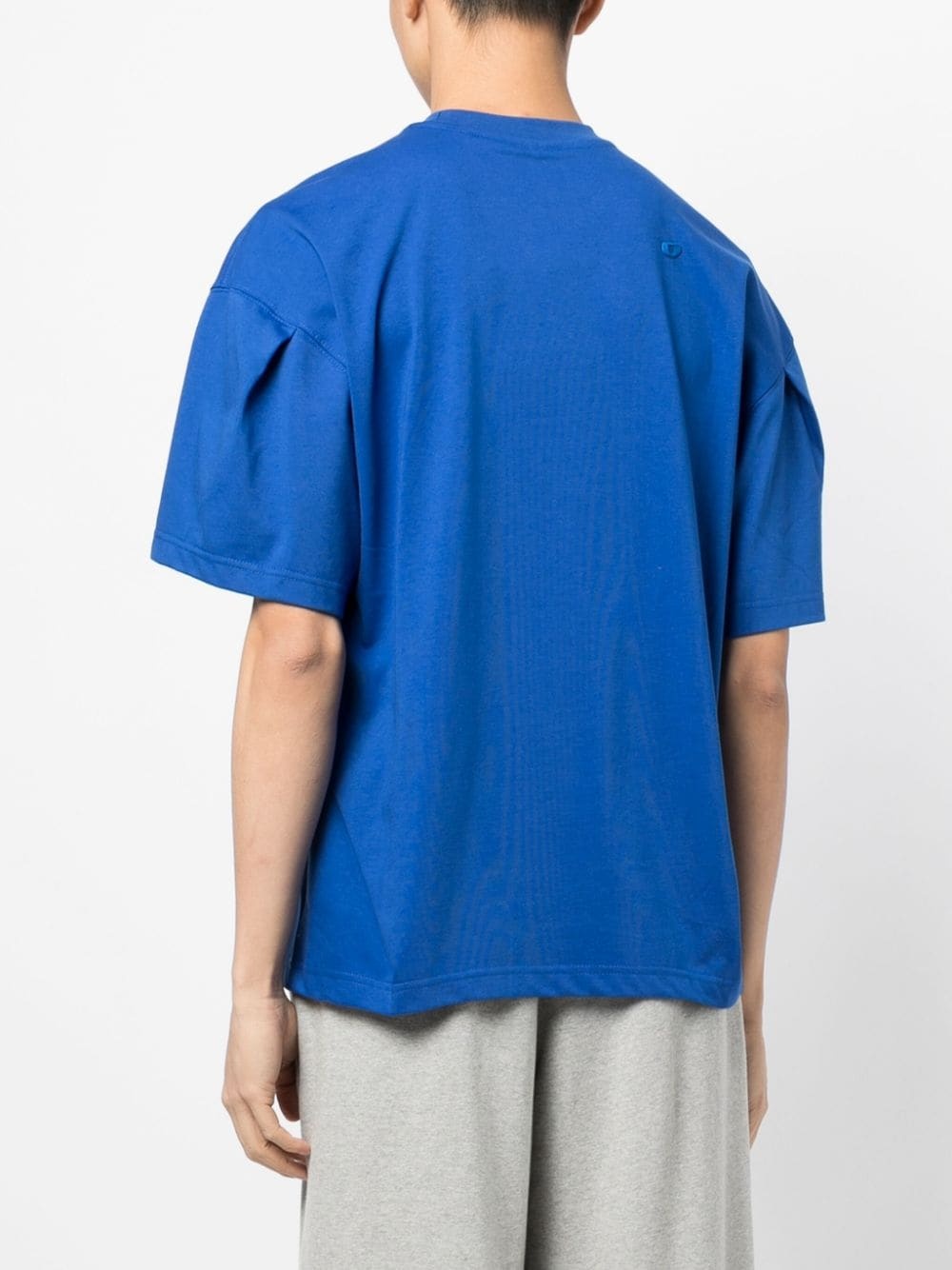 logo-embroidered drop shoulder T-shirt - 4
