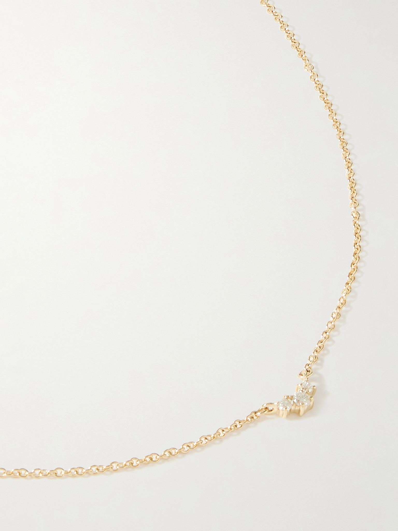 Dainty Trio 14-karat gold diamond necklace Gold - 4
