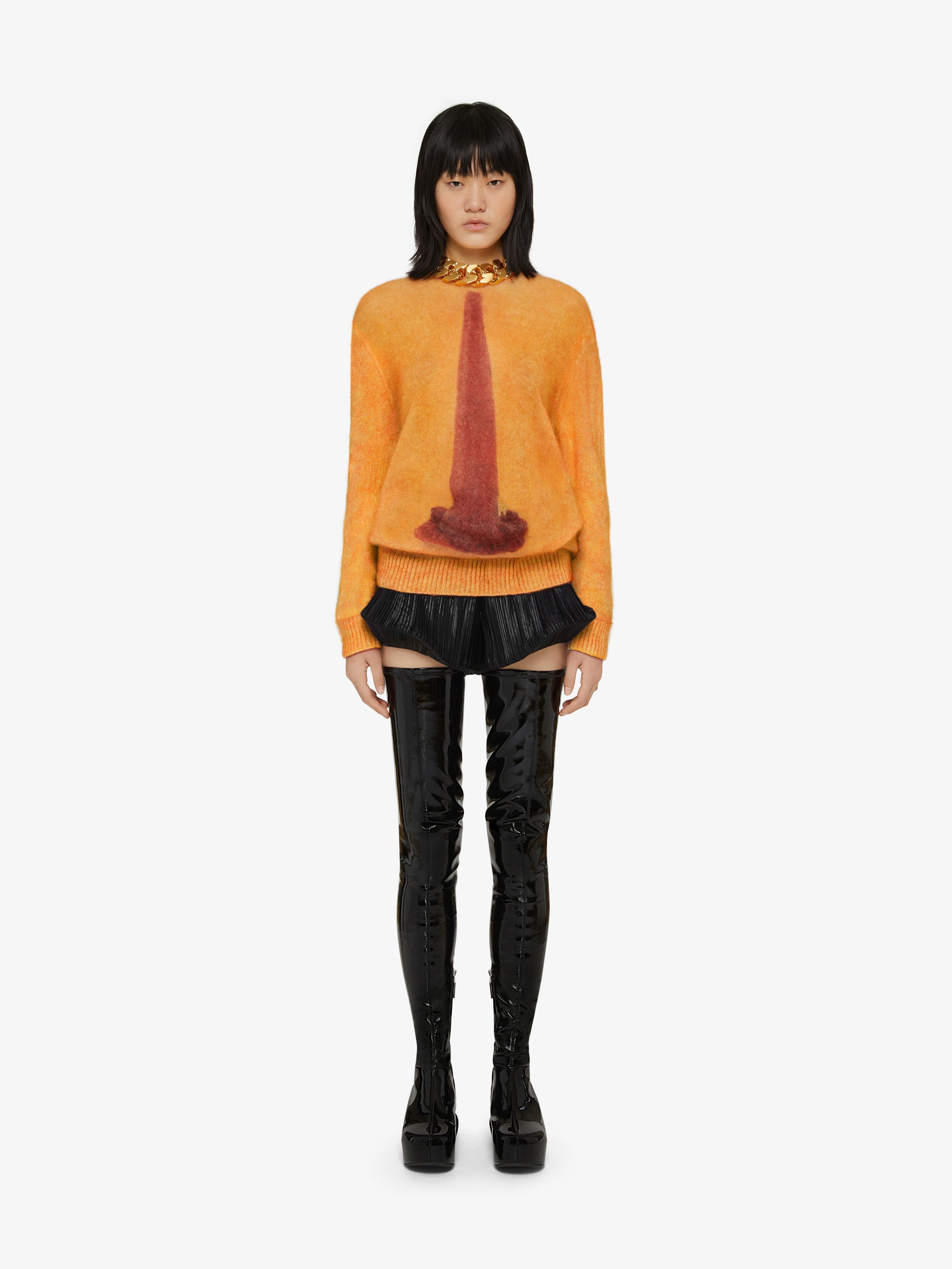 OVERSIZED SWEATER IN WOOL WITH CERAMIC PRINTS - 2