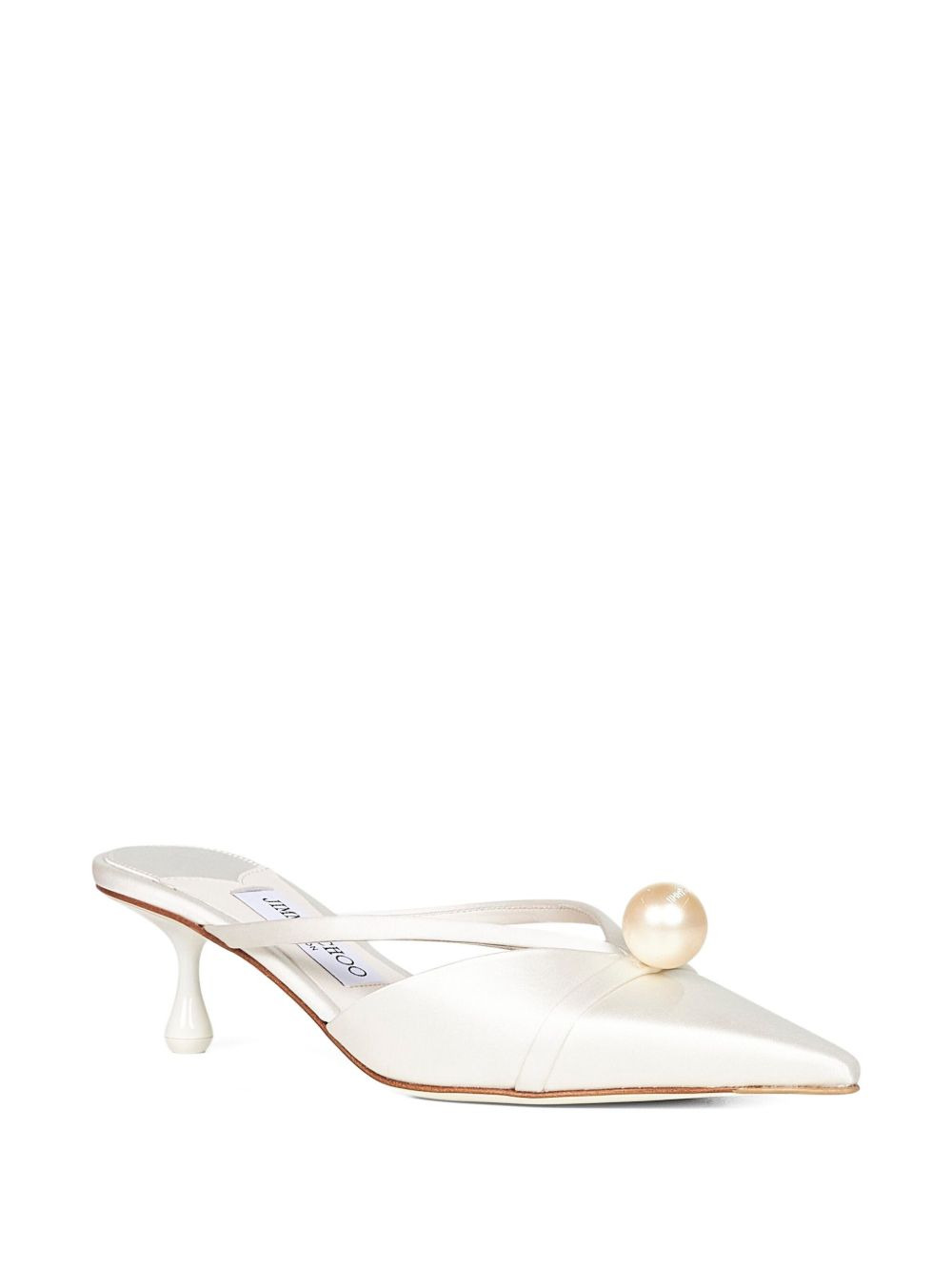 50mm pearl-embellished pointed-toe mules - 2