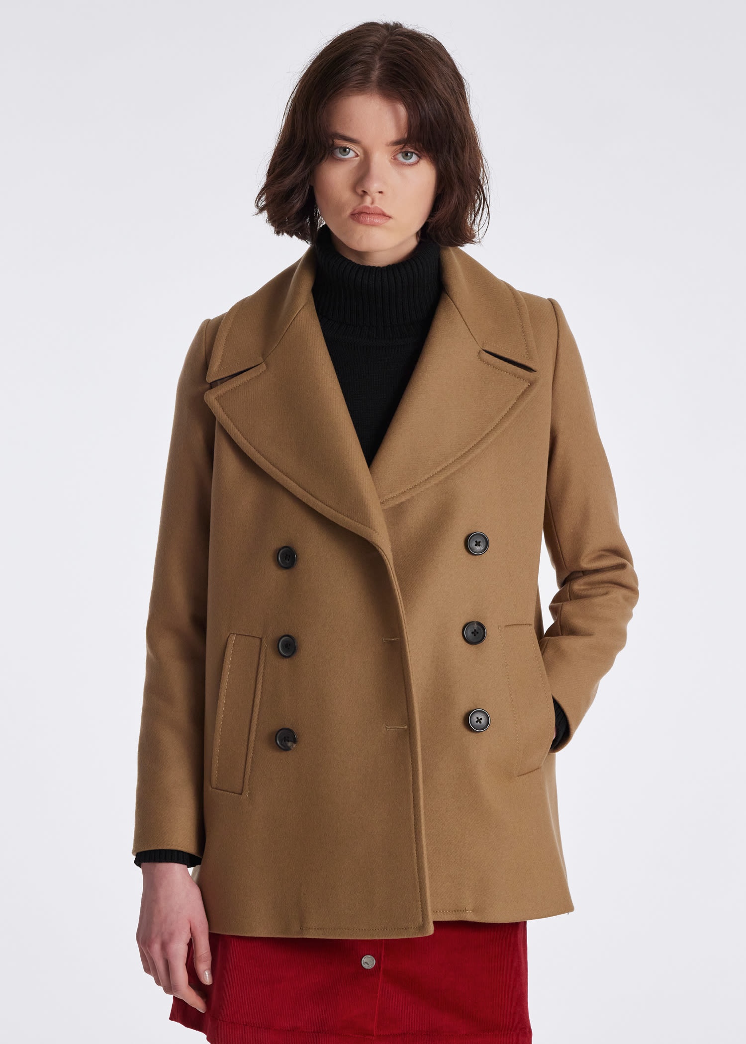 Cashmere-Wool Pea Coat - 6