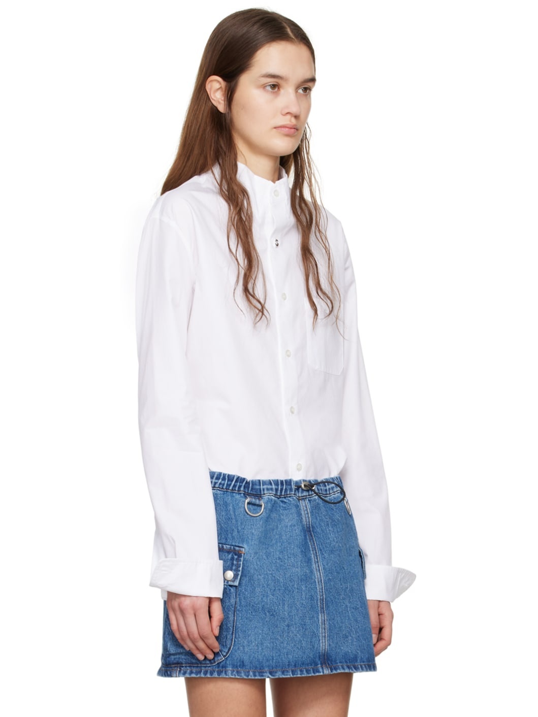 White Band Collar Shirt - 2