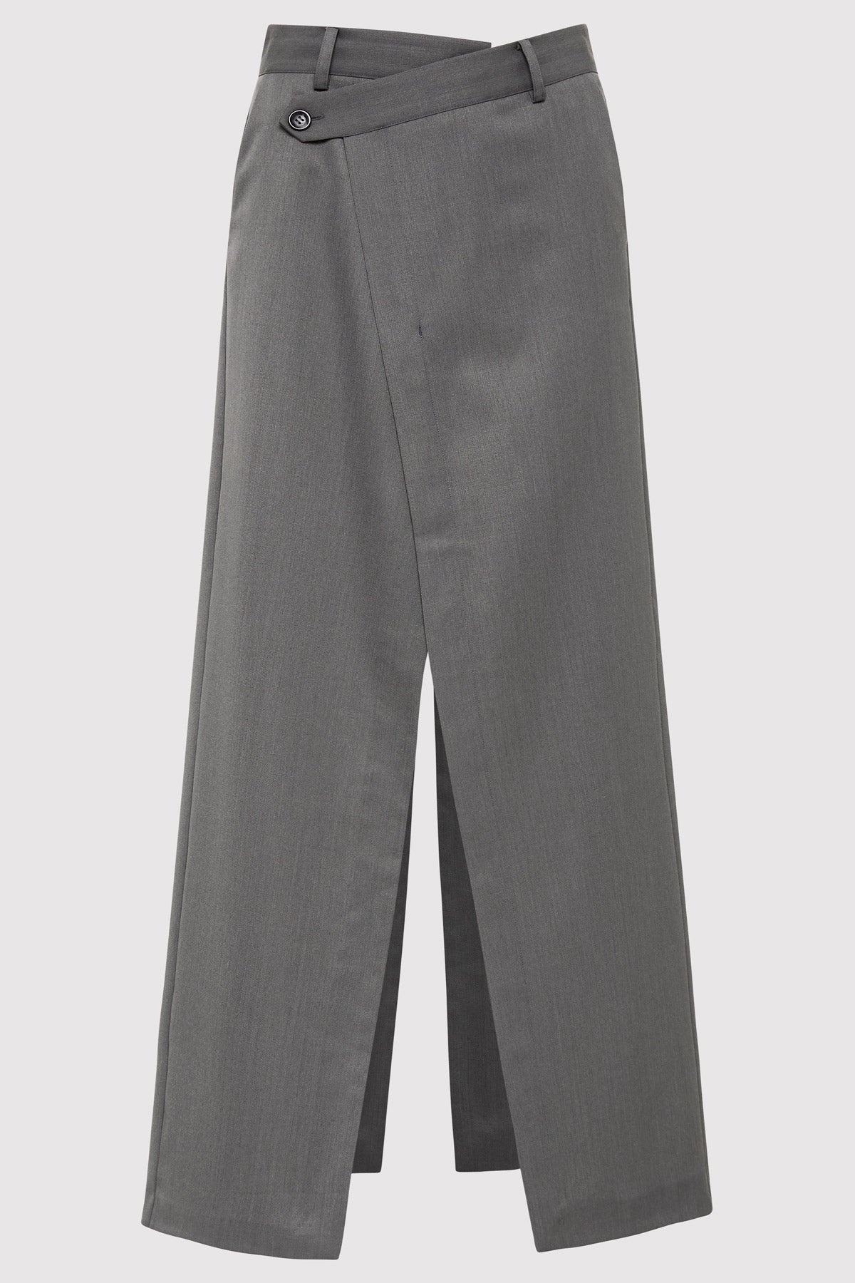 Deconstructed Waist Maxi Skirt - Pewter Grey - 1
