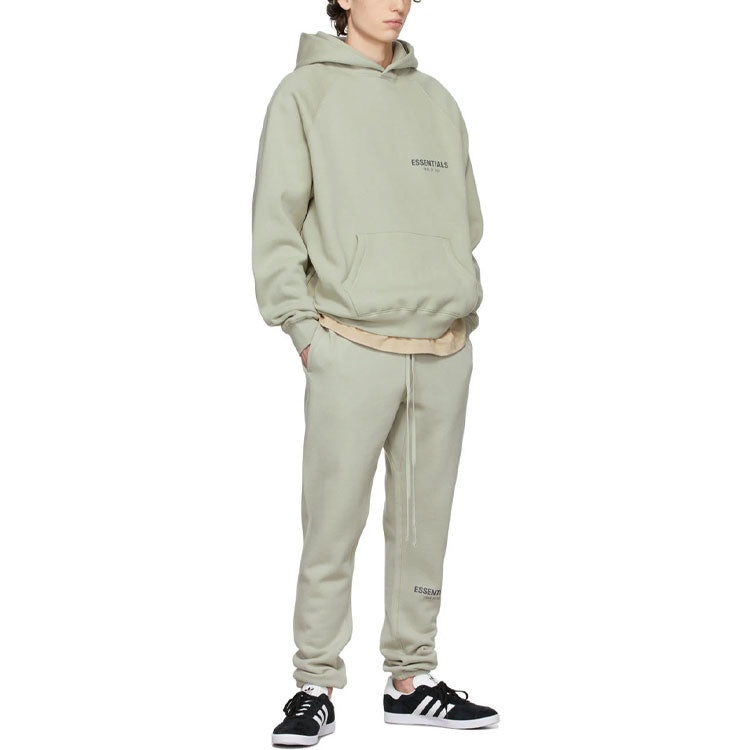 Fear of God Essentials FW21 Pullover Hoodie 'Green Concrete' FOG-FW21-107 - 4