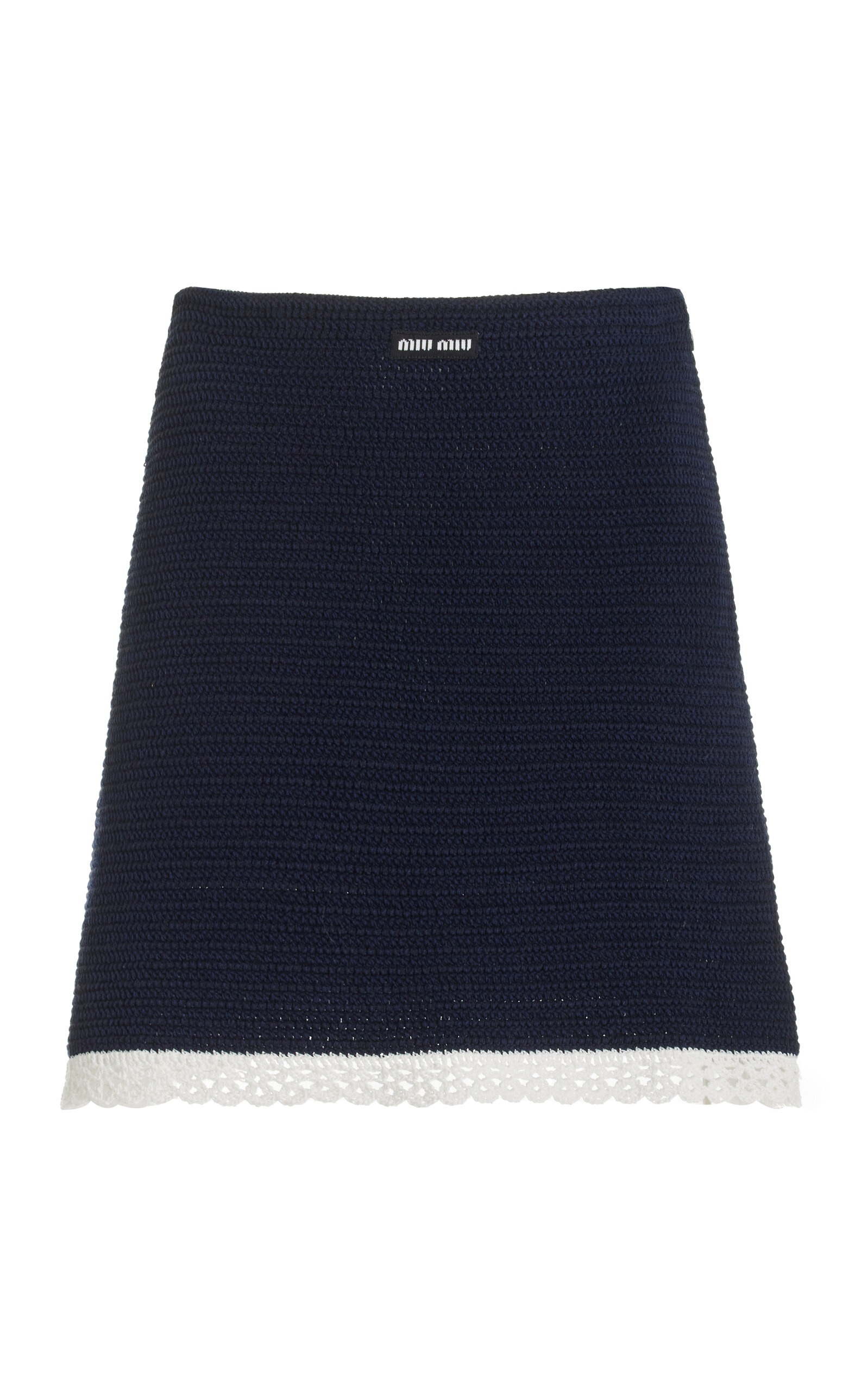 Handmade Cotton Mini Skirt navy - 2