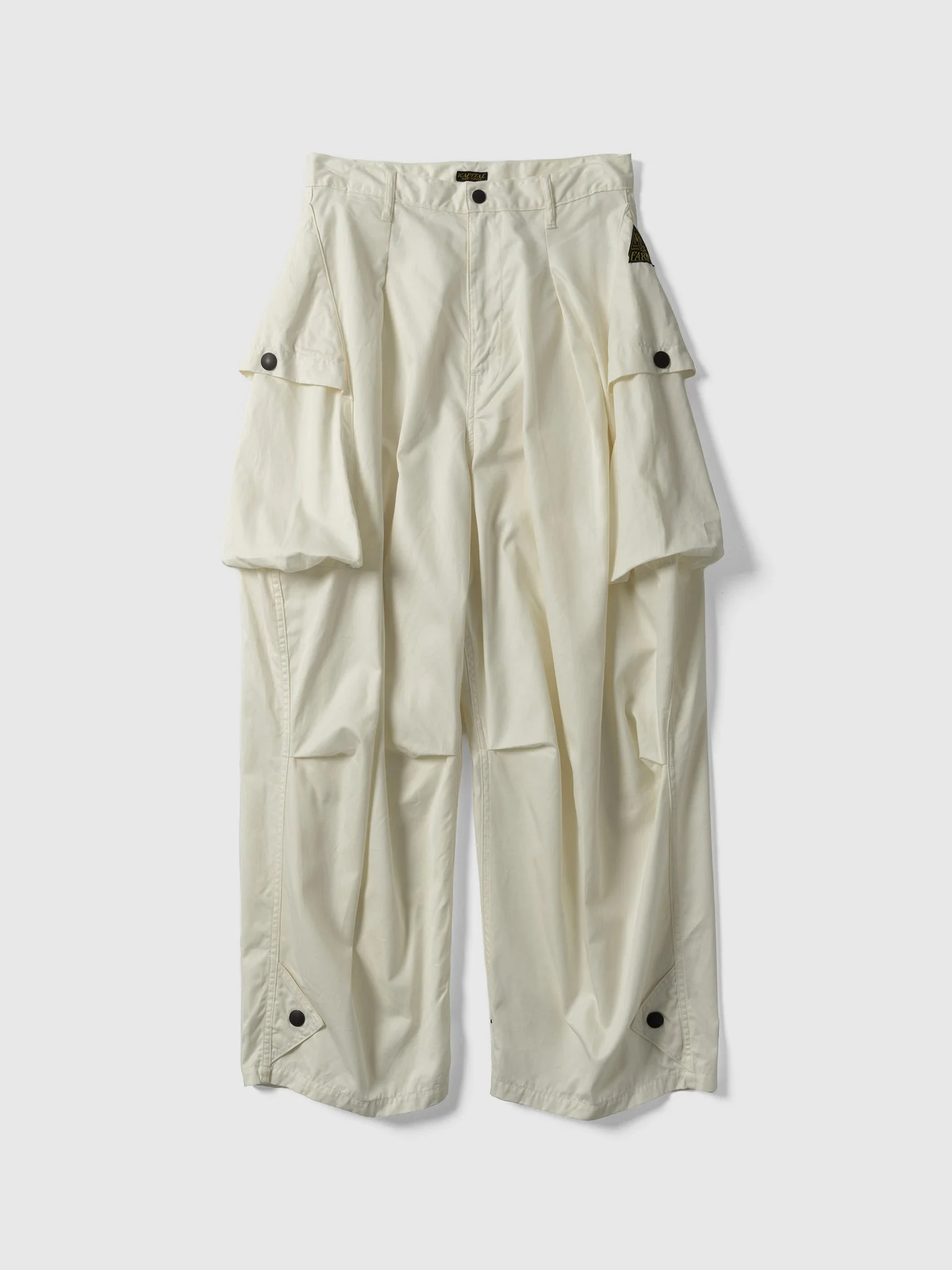 Gabergine Cotton AODAI Cargo Pants 2026 White - 1