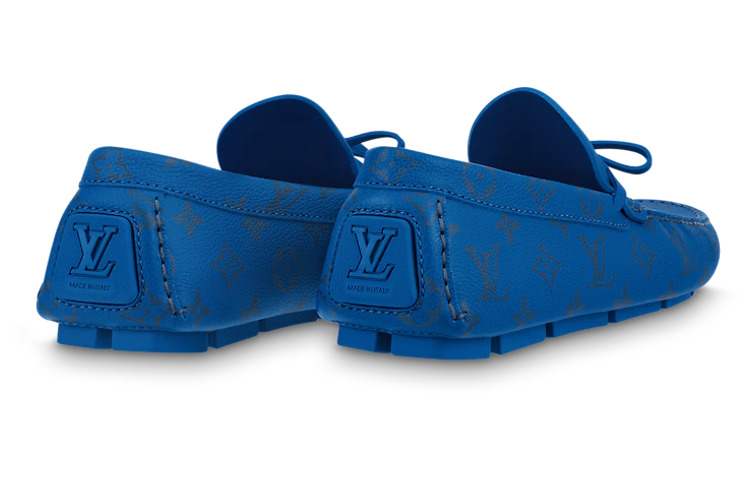 LOUIS VUITTON Driver Moccasin Shoes 'Blue Monogram' 1AAQ02 - 3
