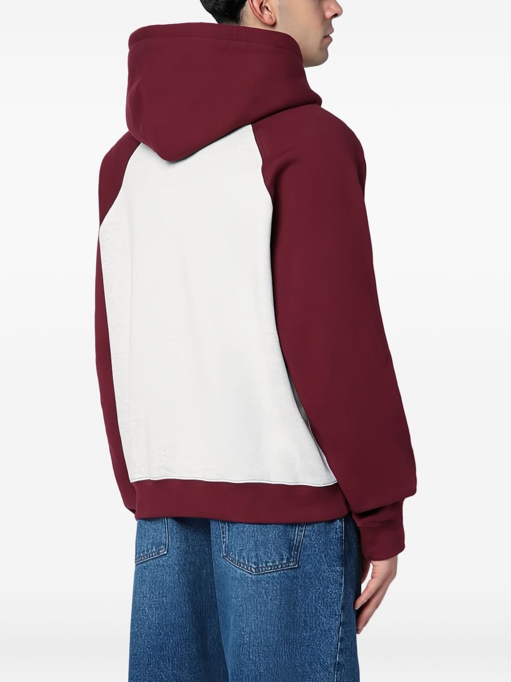 raglan-sleeve embroidered hoodie - 3