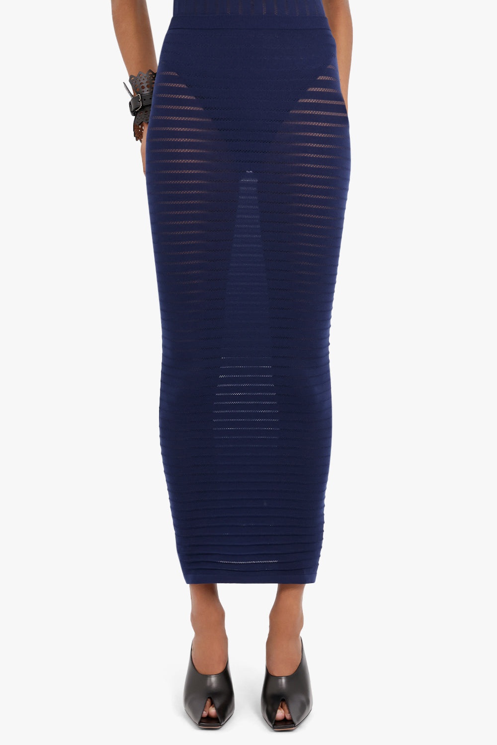 Alaïa STRIPED SKIRT | MARINE | parlourx | REVERSIBLE