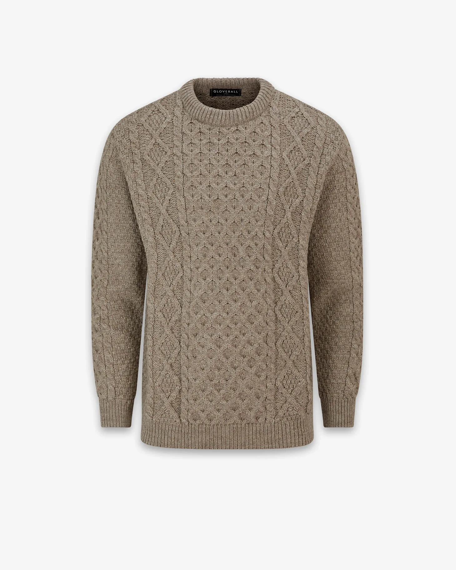 Men's Aran Jumper Mushroom - 1