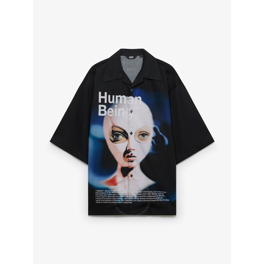 GCDS Human Being Printed Poplin Shirt - 5