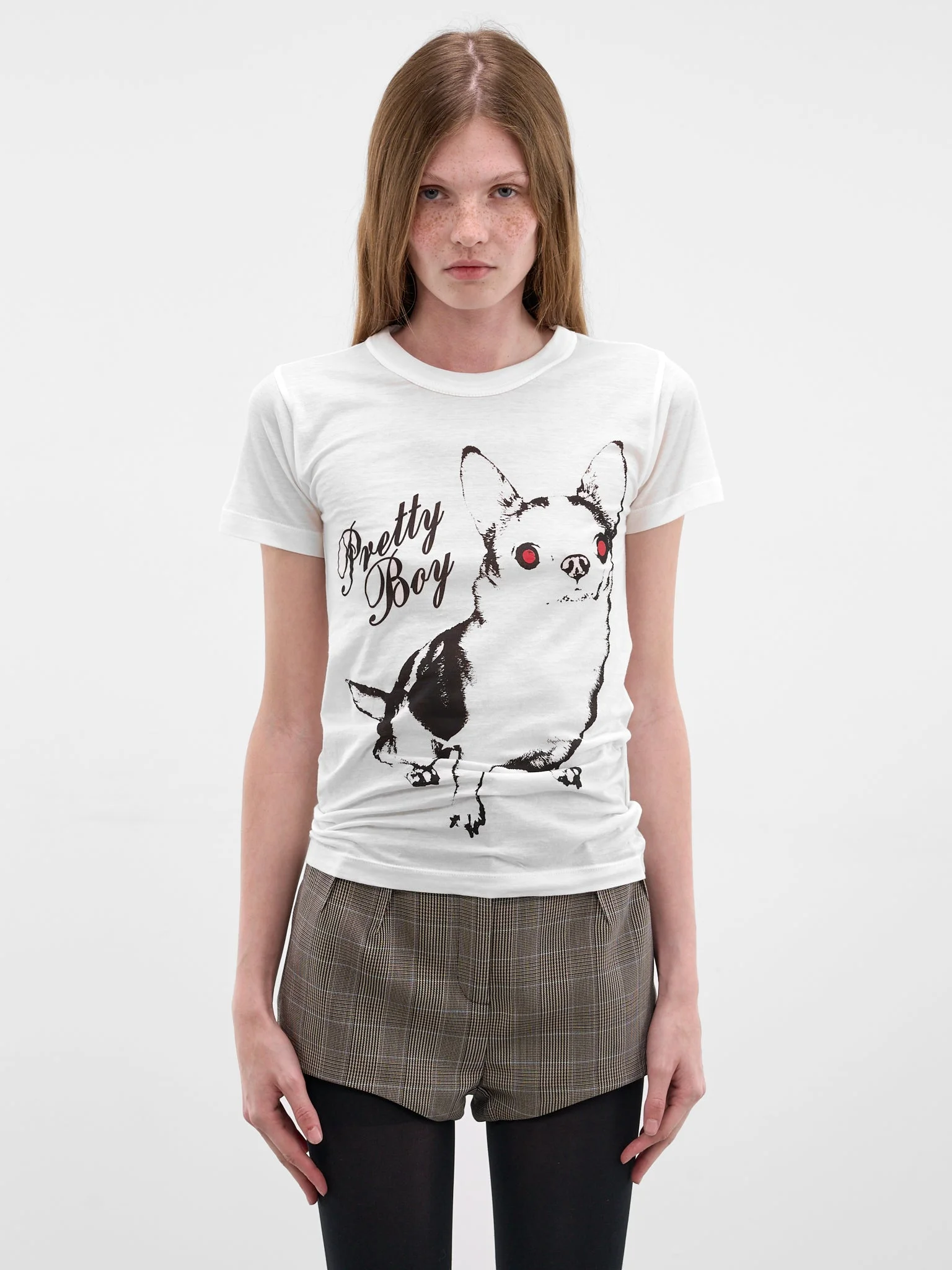 White Cotton Pretty Boy Tee - 1