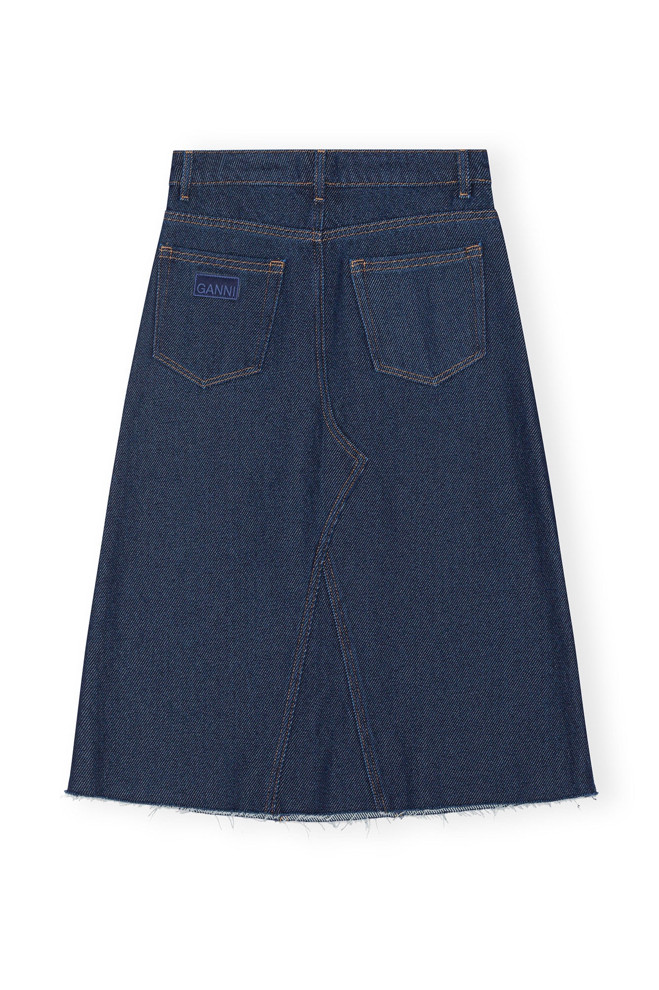 HEAVY DENIM MIDI SKIRT - 6