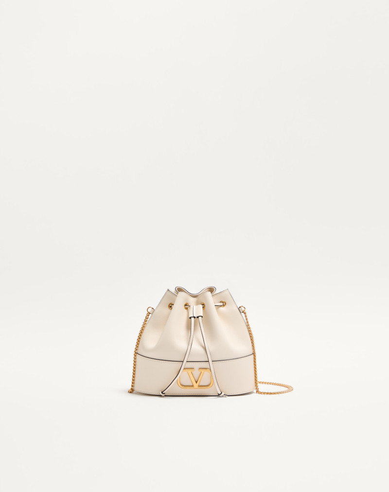 MINI VLOGO SIGNATURE BUCKET BAG IN NAPPA LEATHER 1