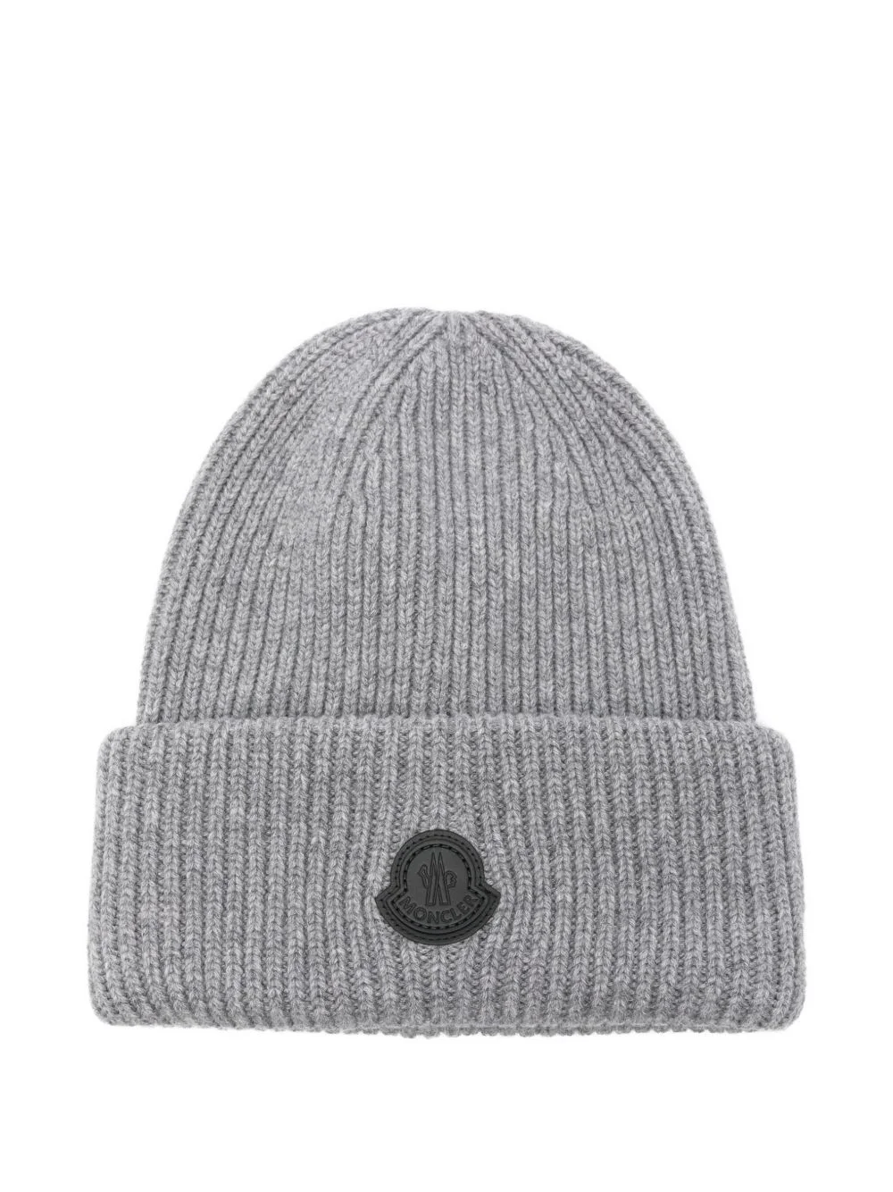 ribbed logo-patch beanie hat - 1