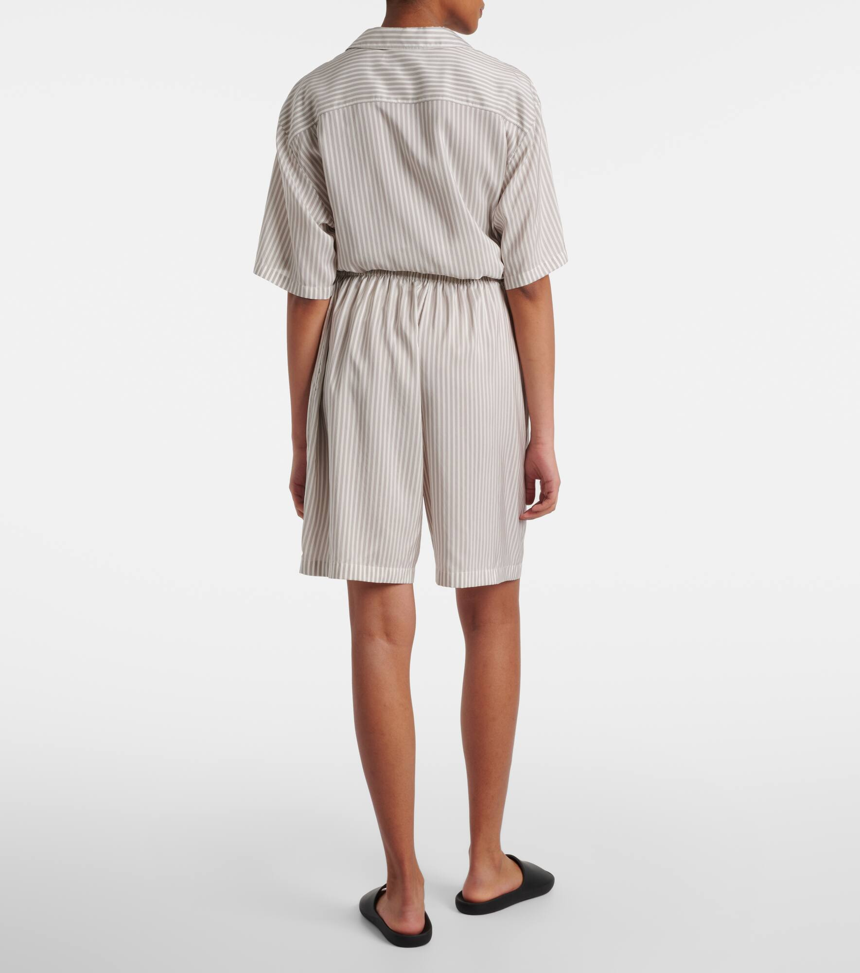 Zinnia striped silk shorts - 3