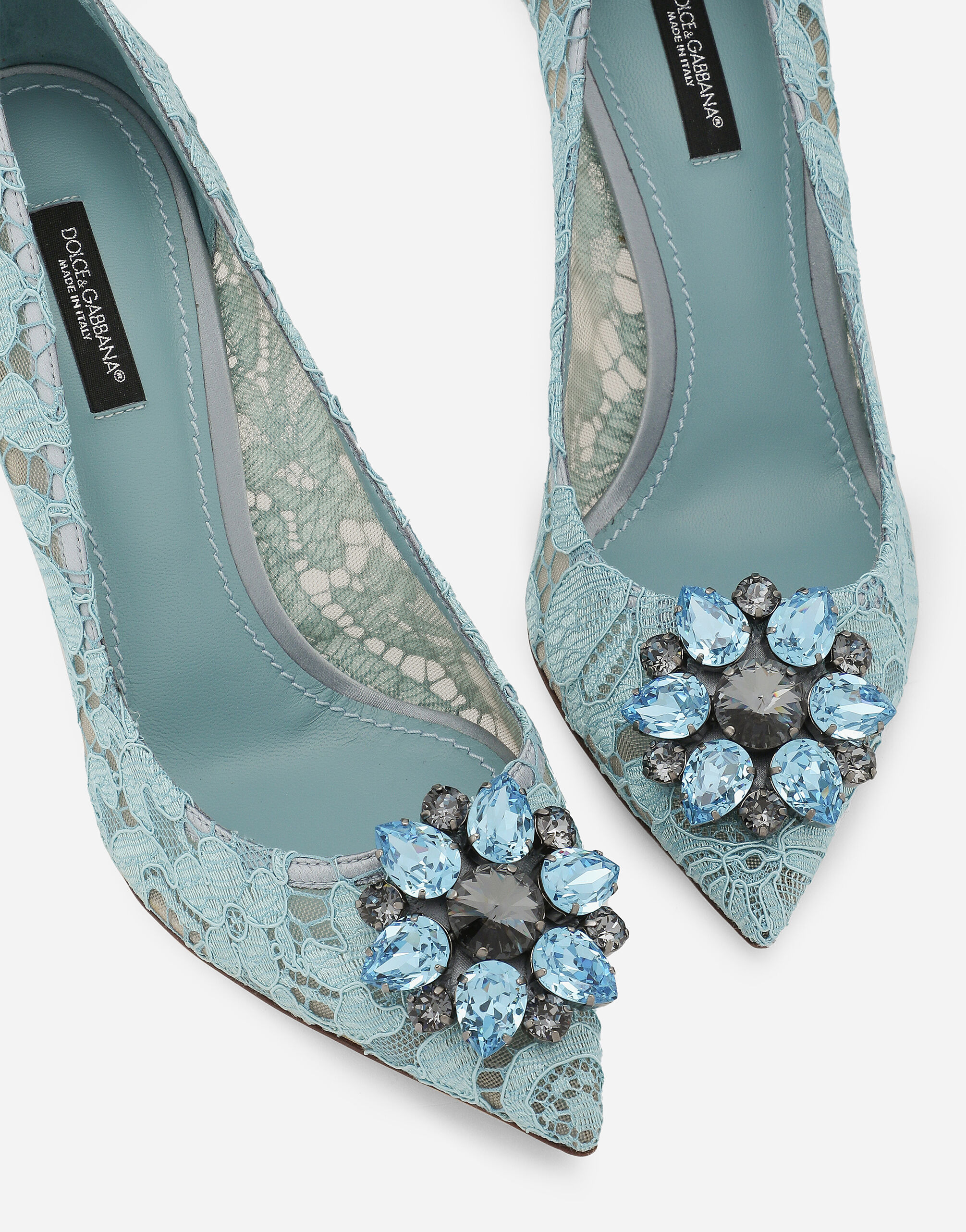 Pump in Taormina lace with crystals - 5