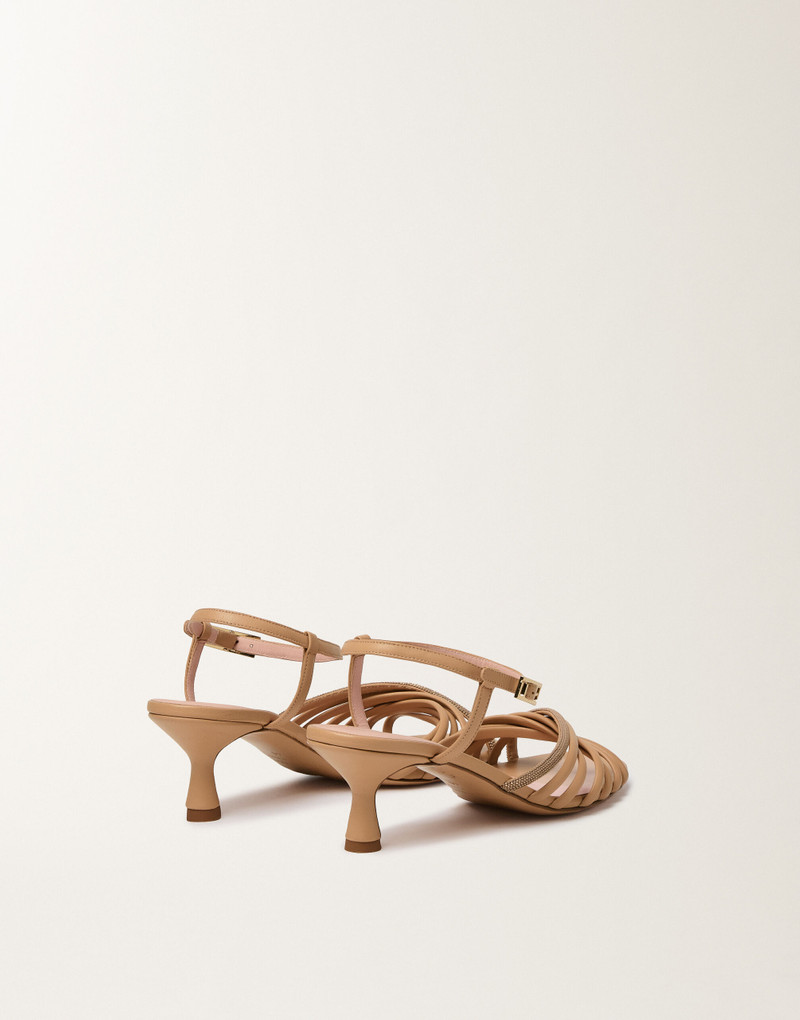 Nappa leather sandal with heel 3