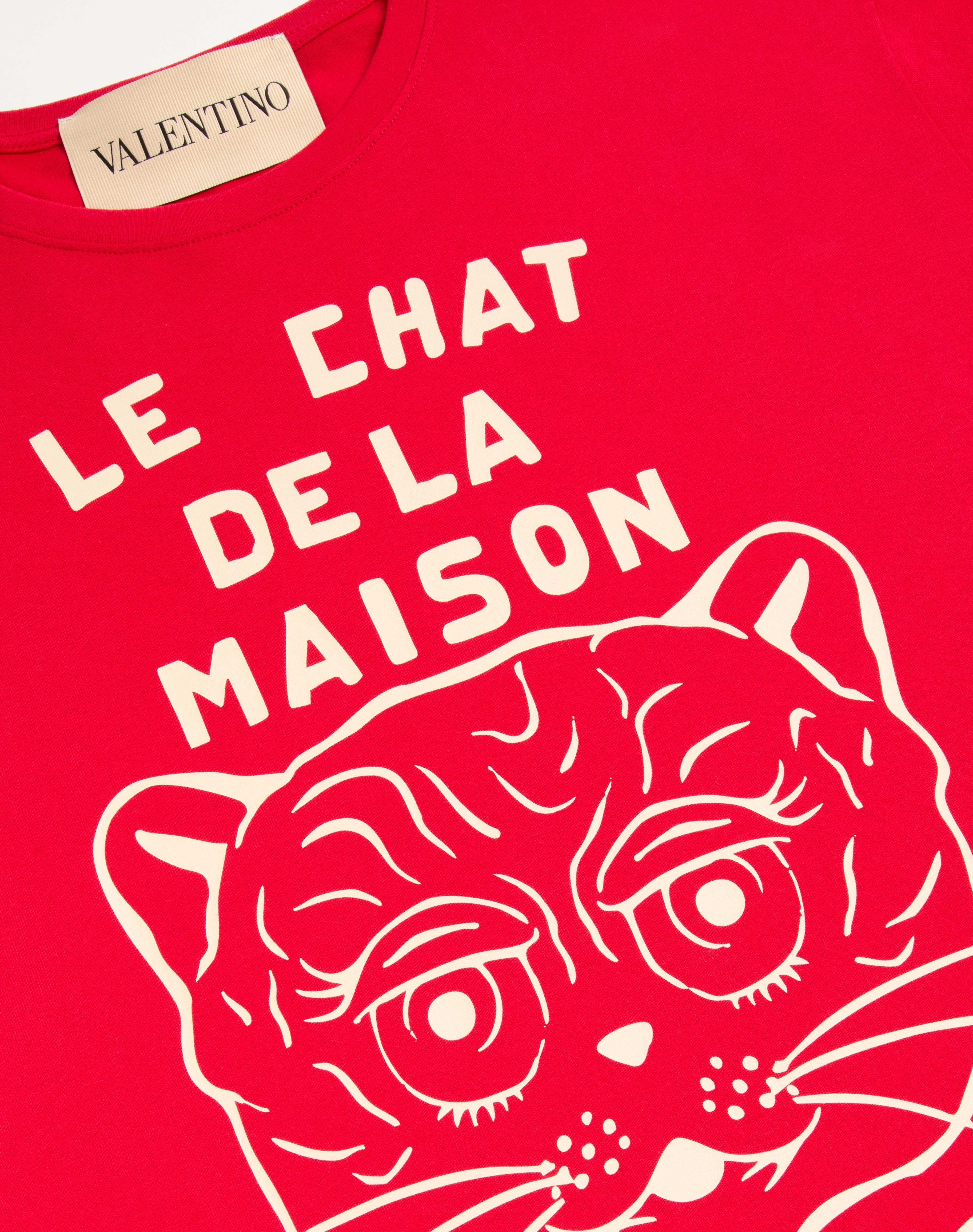 COTTON T-SHIRT WITH CHAT DE LA MAISON PRINT - 7