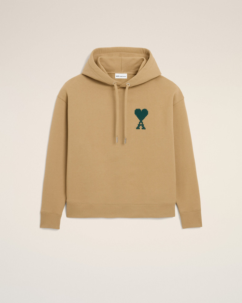 BEIGE COTTON AMI DE COEUR HOODIE 1