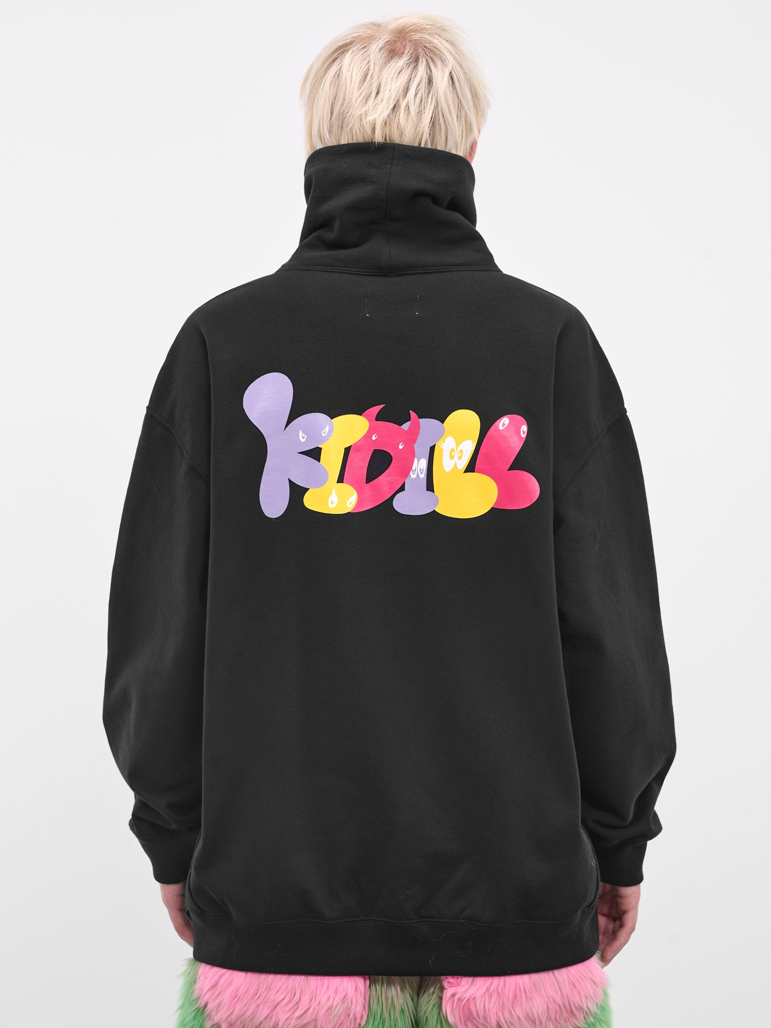 Black Graphic High Neck Sweatshirt - 3