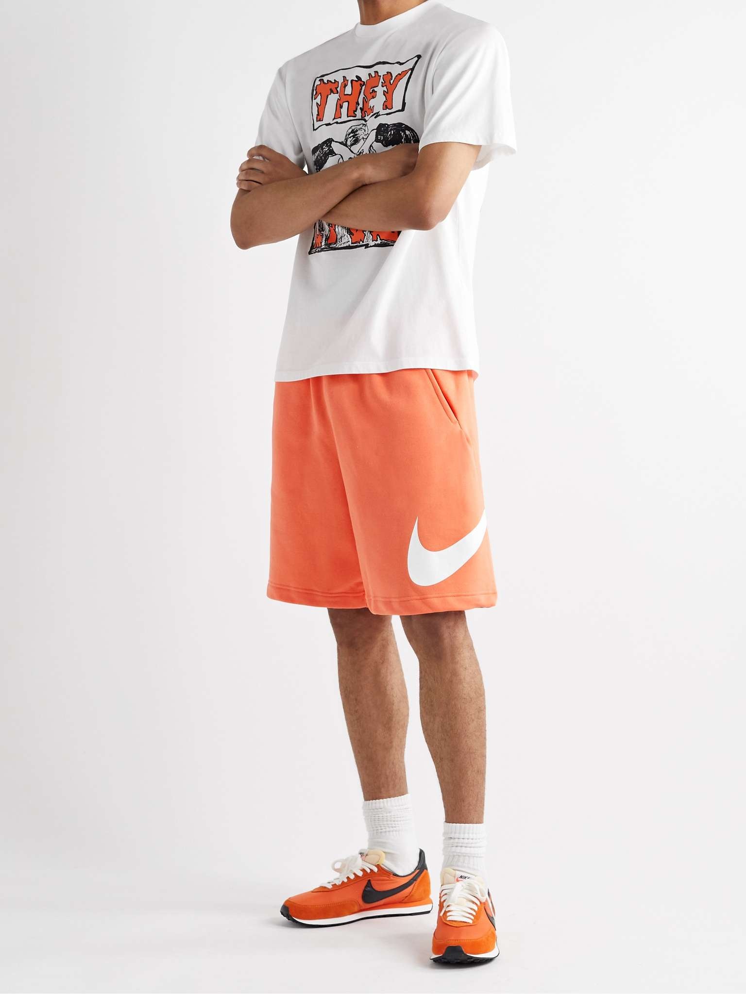 Sportswear Club Logo-Print Cotton-Blend Jersey Shorts - 2