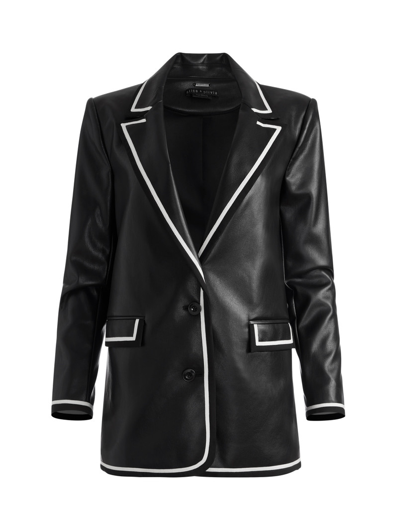 ELNA VEGAN LEATHER BLAZER 1