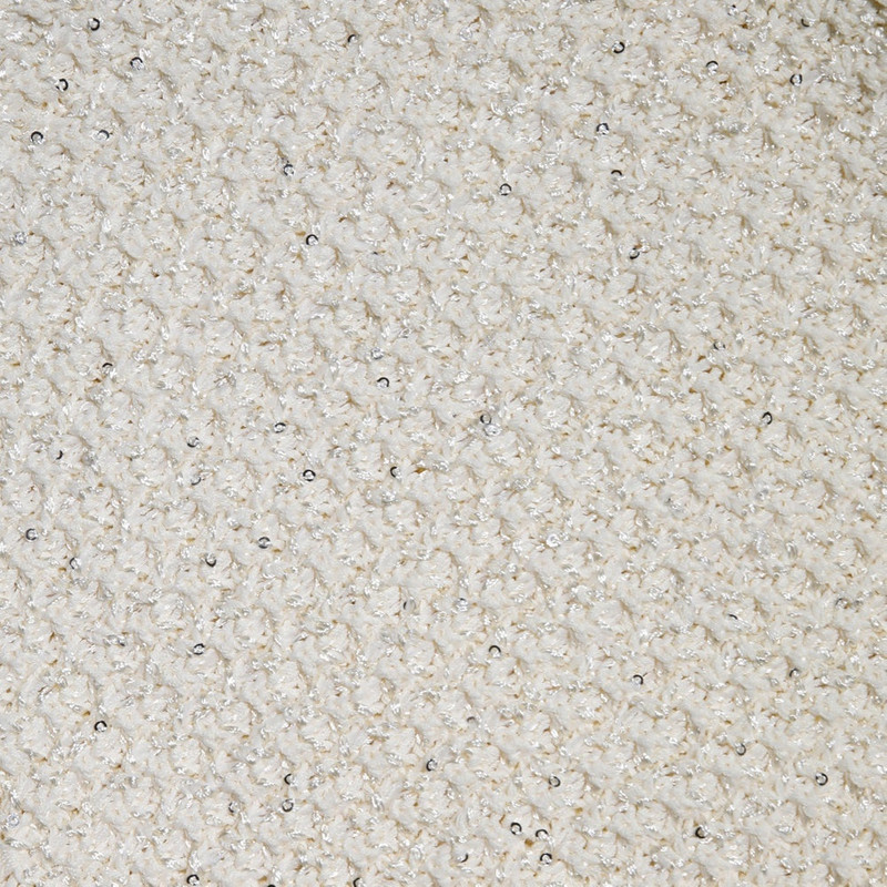 Cream Sequin Knitted Mini Skirt 6