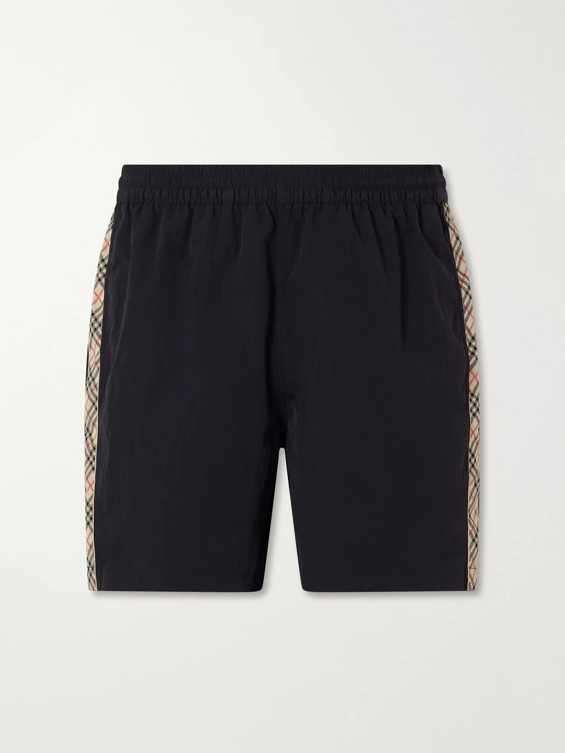 Straight-Leg Striped Jacquard-Trimmed Shell Shorts - 1