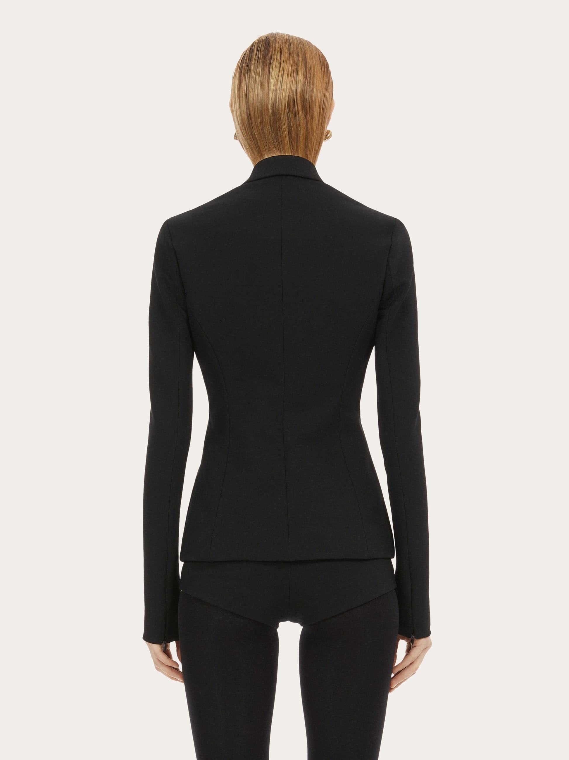 Single breasted asymmetric blazer - 3