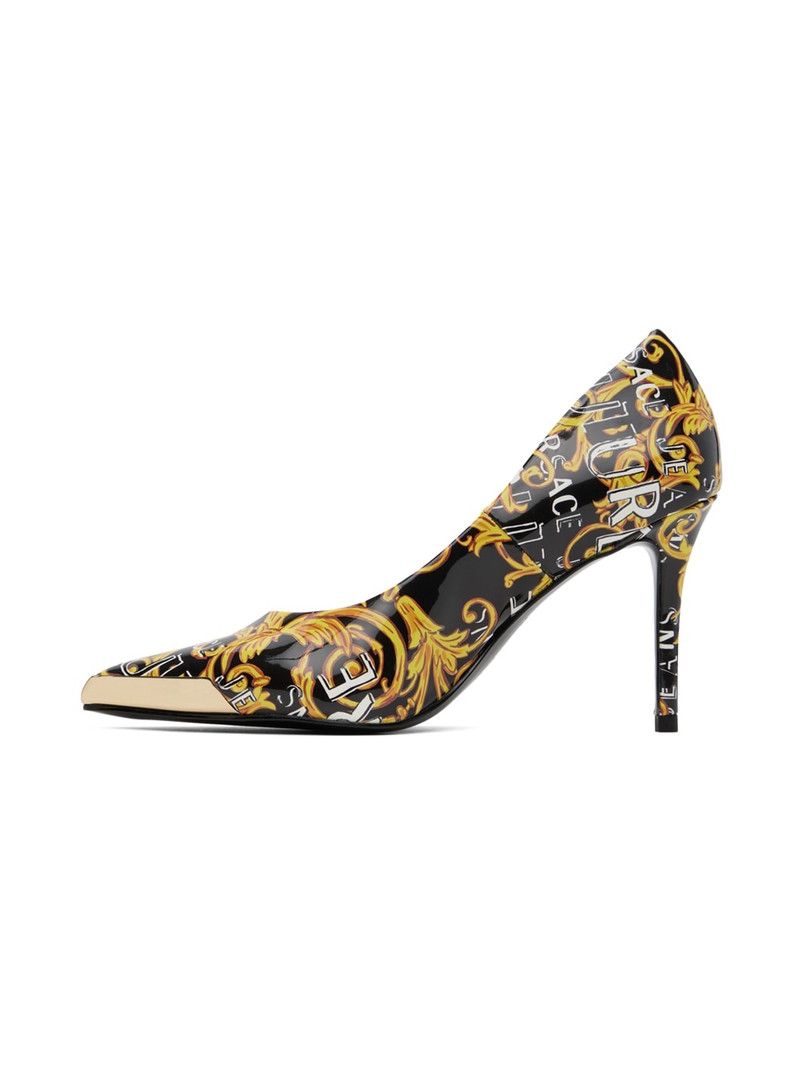 Black & Yellow Scarlett Heels 3
