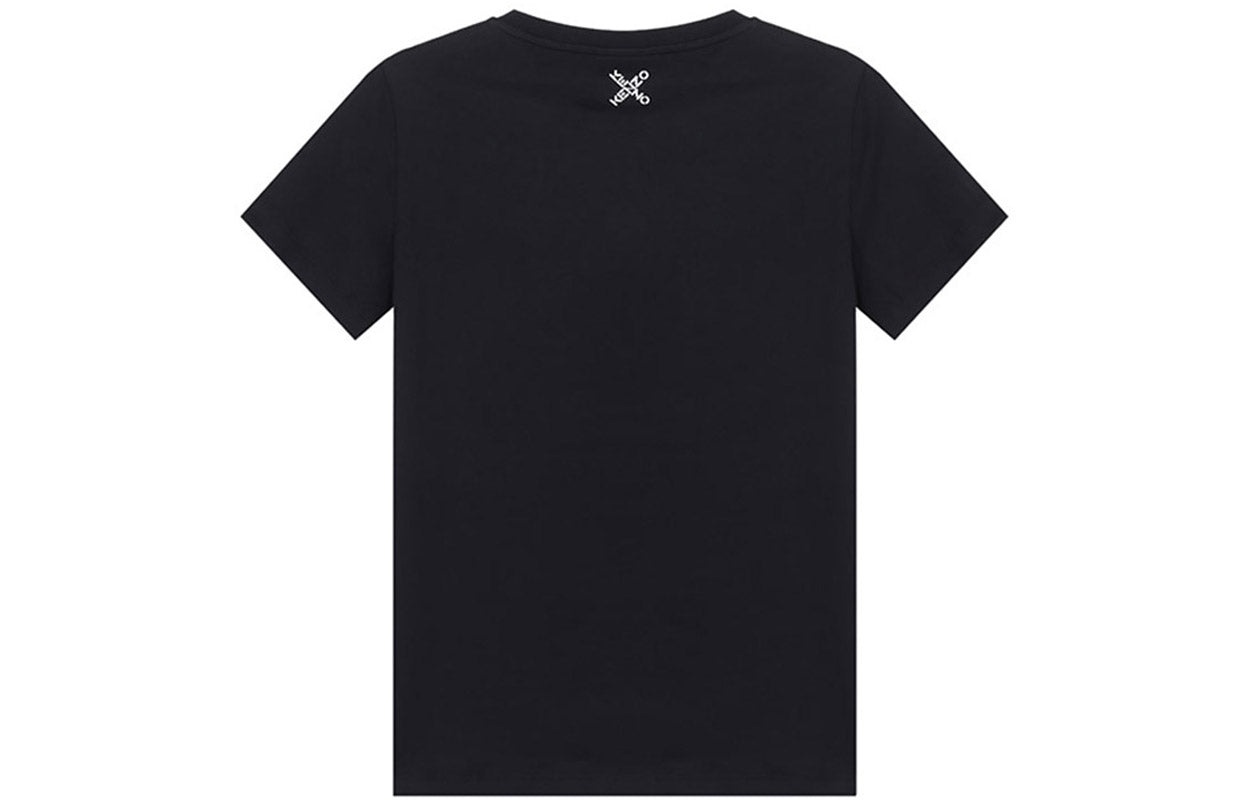 KENZO SS21 Big X Pattern Round Neck Short Sleeve Black FB52TS8504SJ-99 - 2