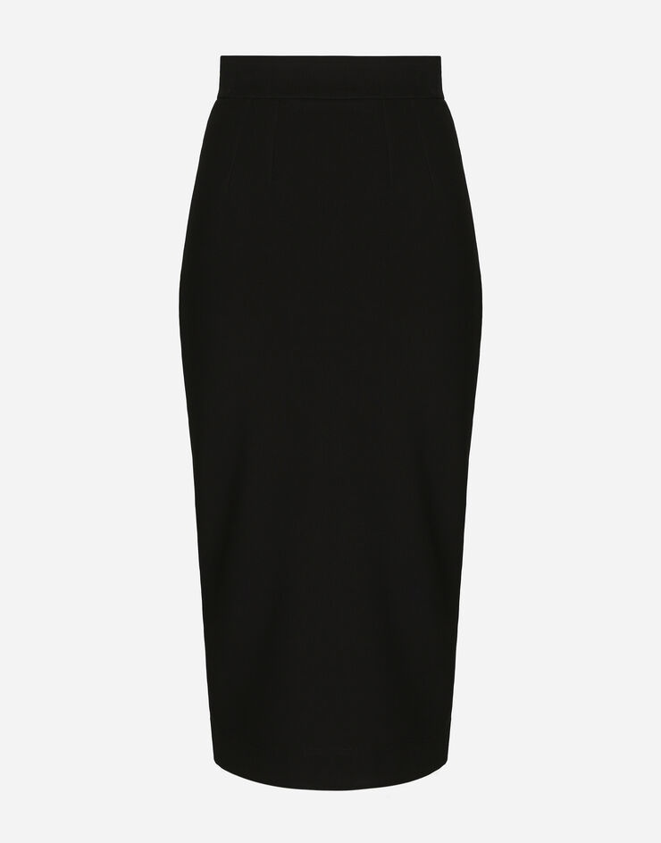 Technical jersey calf-length skirt - 1