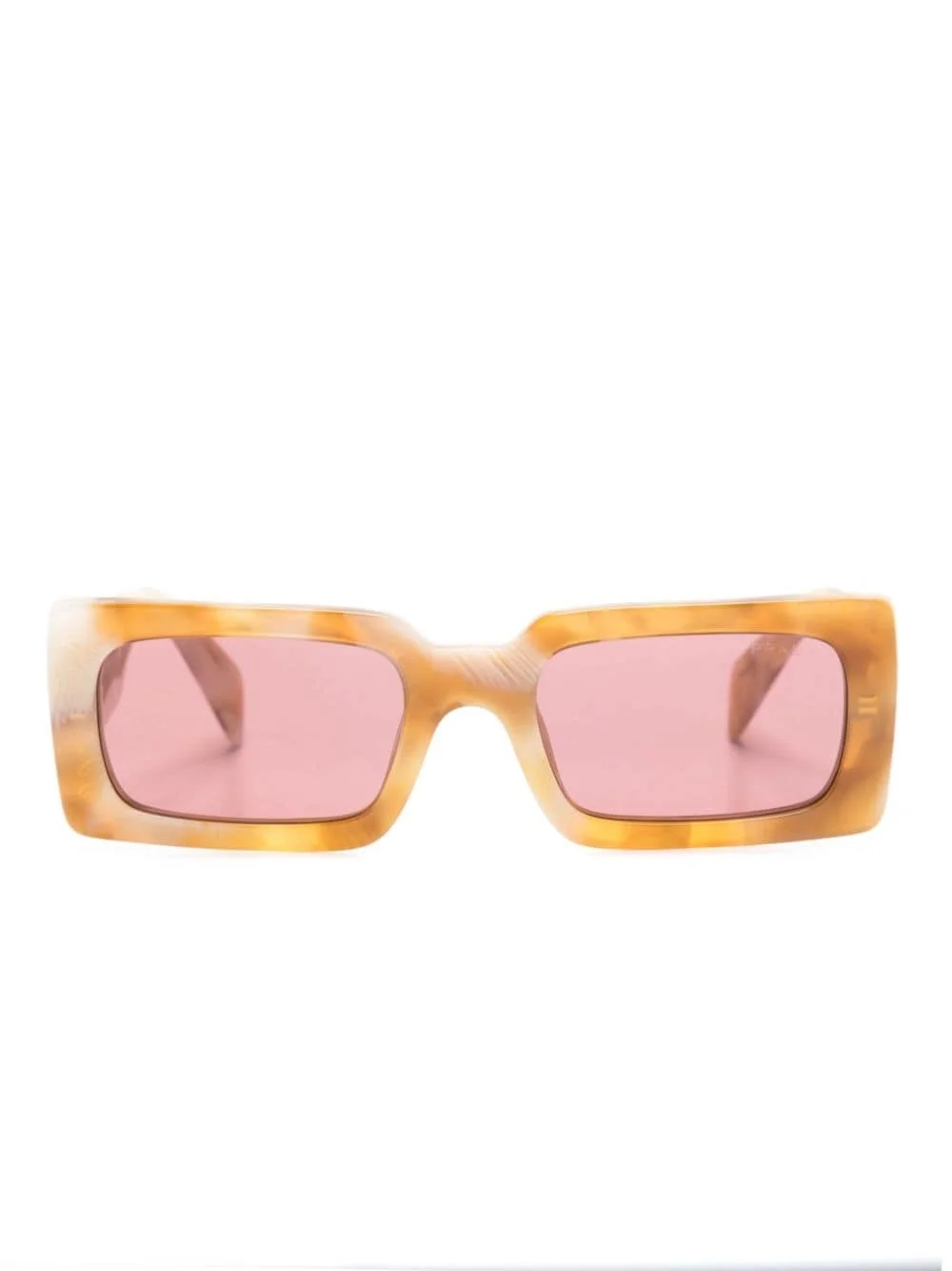 logo-print rectangle-frame sunglasses - 1
