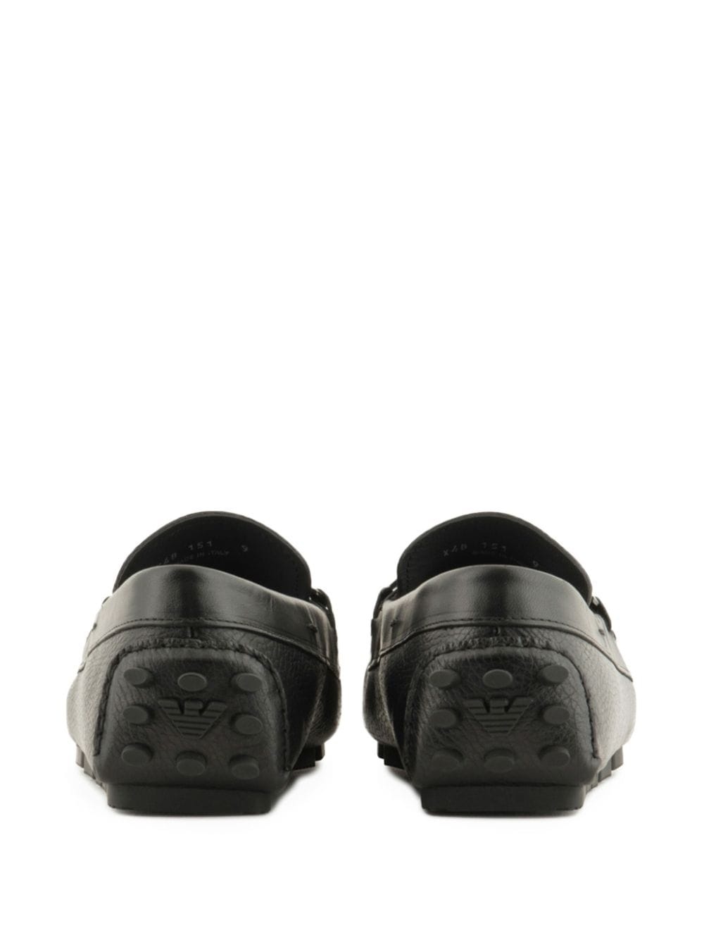 logo-plaque leather driving shoes - 3