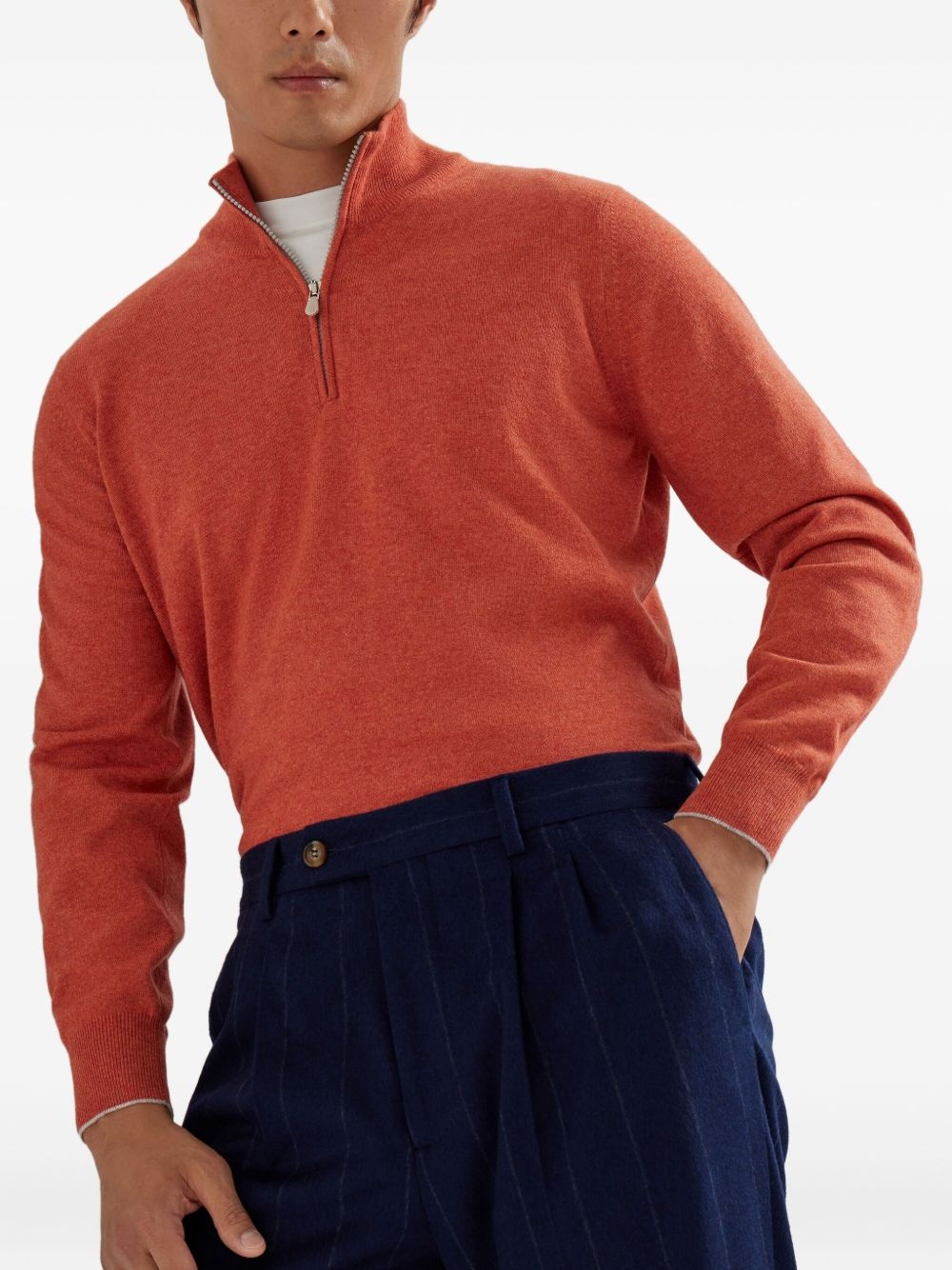 cashmere half-zip sweater - 3