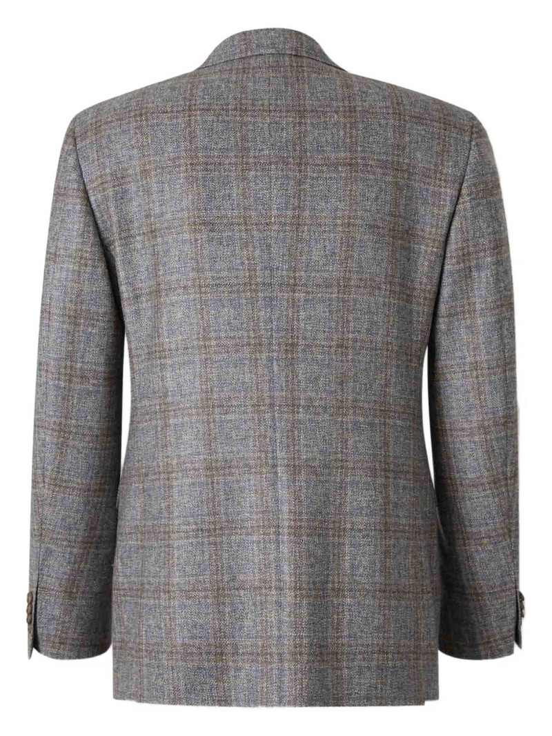 Canali checked single-breasted blazer outlook