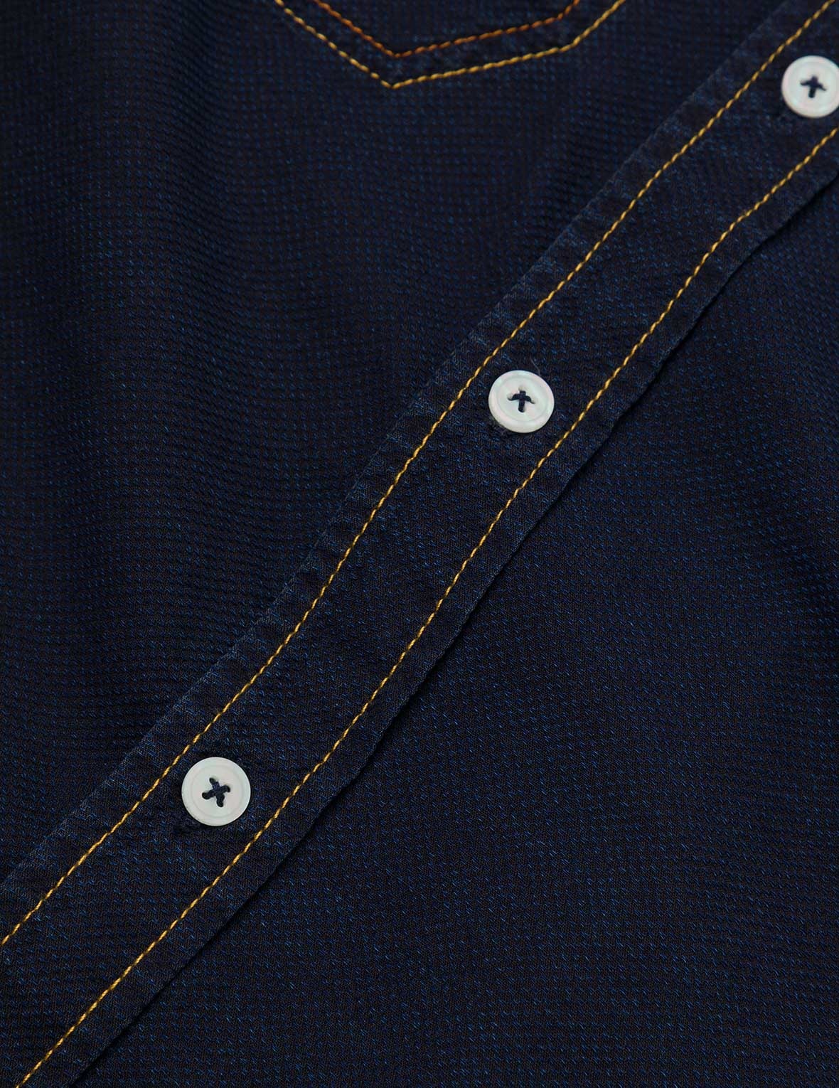 Seagull Print Regular Fit Denim Shirt - 6