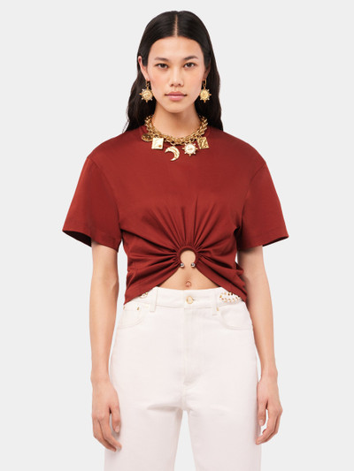 Paco Rabanne TERRACOTTA T-SHIRT WITH PIERCING SIGNATURE outlook