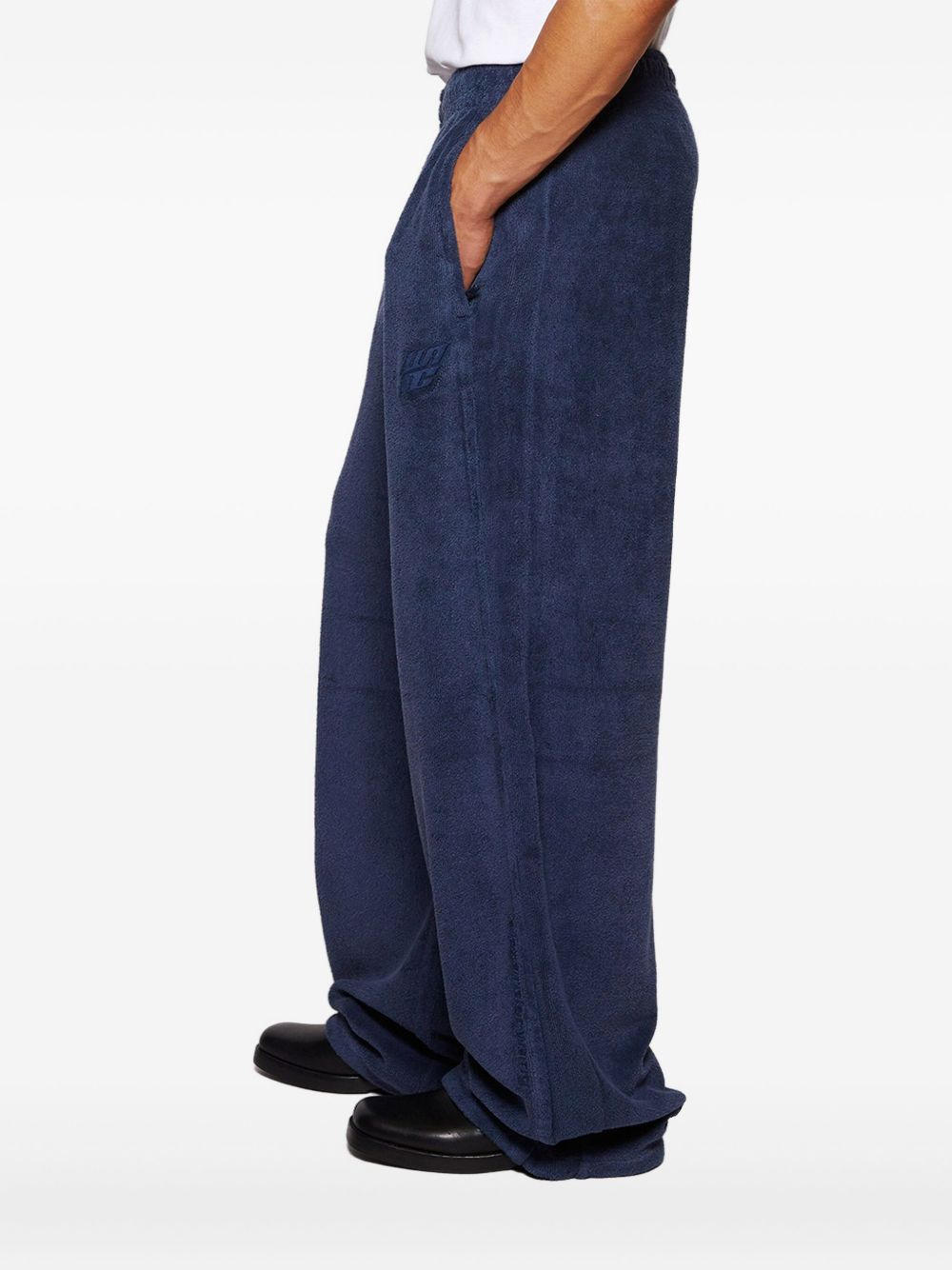 embroidered fleece trousers - 5